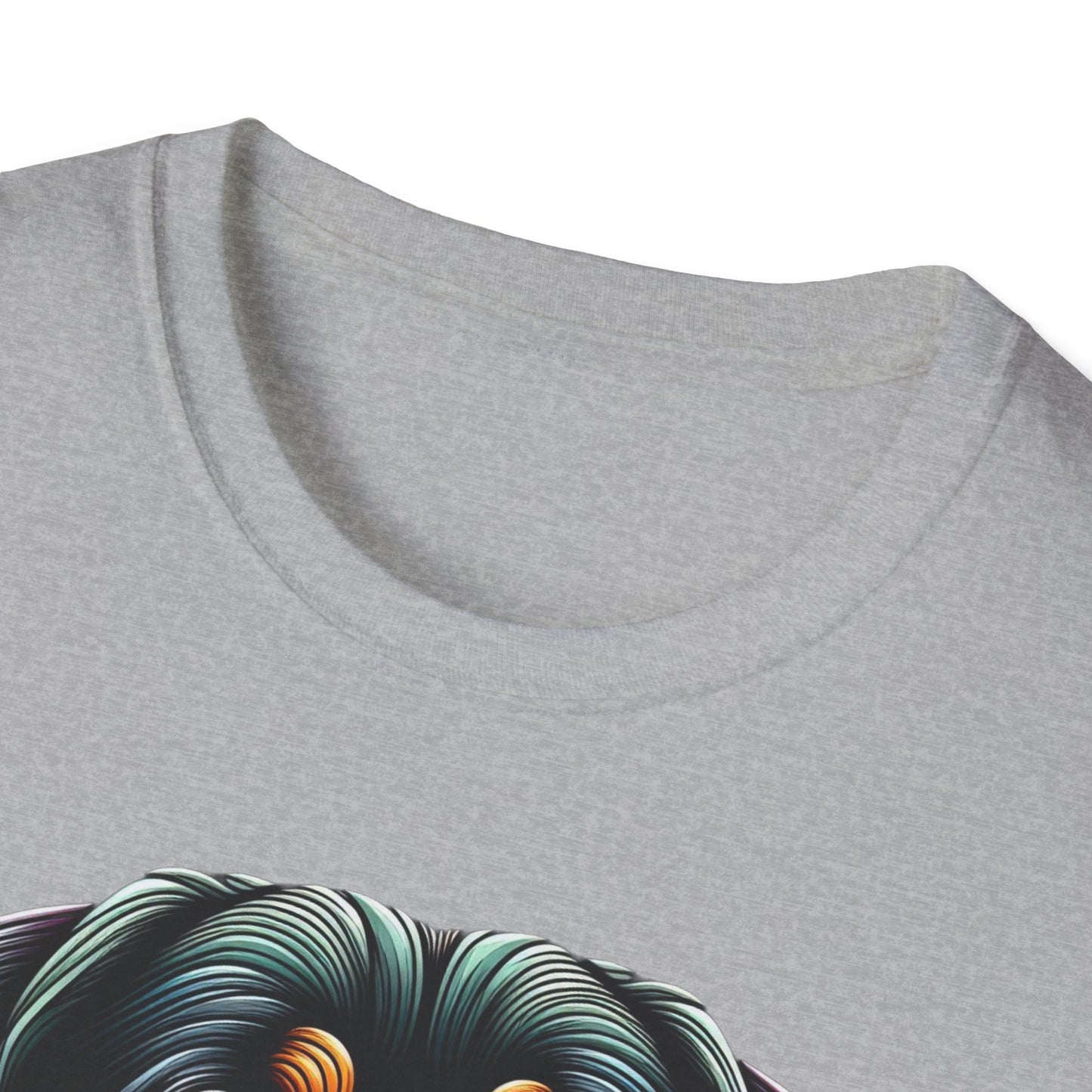 Rottweiler Animal Stained Glass Design Unisex Softstyle T-Shirt