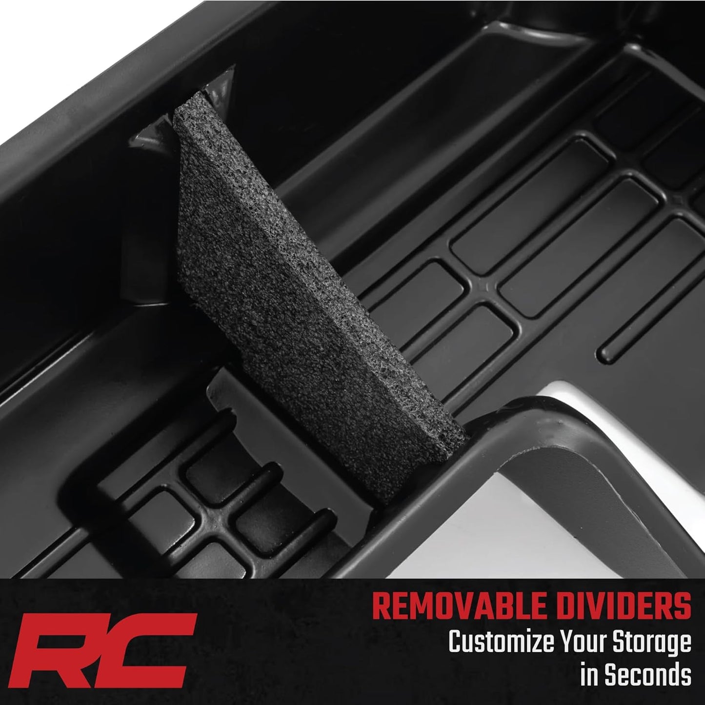 under Seat Storage for Chevy Silverado 1500 (2019-2024) & 2500HD/3500HD (2020-2024) - Custom-Fit under Seat Truck Storage, Silverado Underseat Storage - Durable, Anti-Skid Thermoplastic
