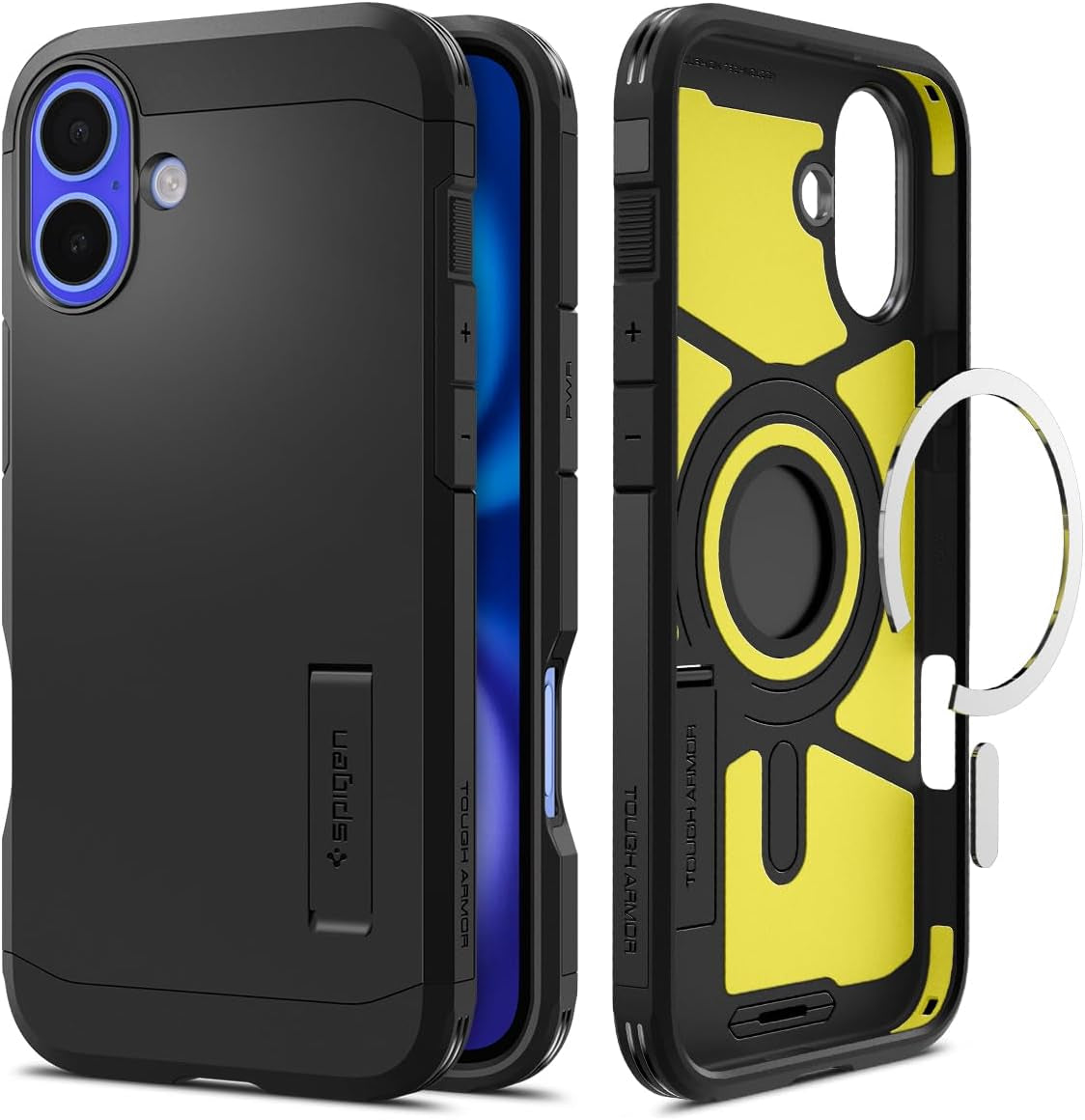 for Iphone 16E Case, Tough Armor (Ai) Magfit [Compatible with Magsafe Accessories] [Kickstand] [Military-Grade Protection] - Gunmetal
