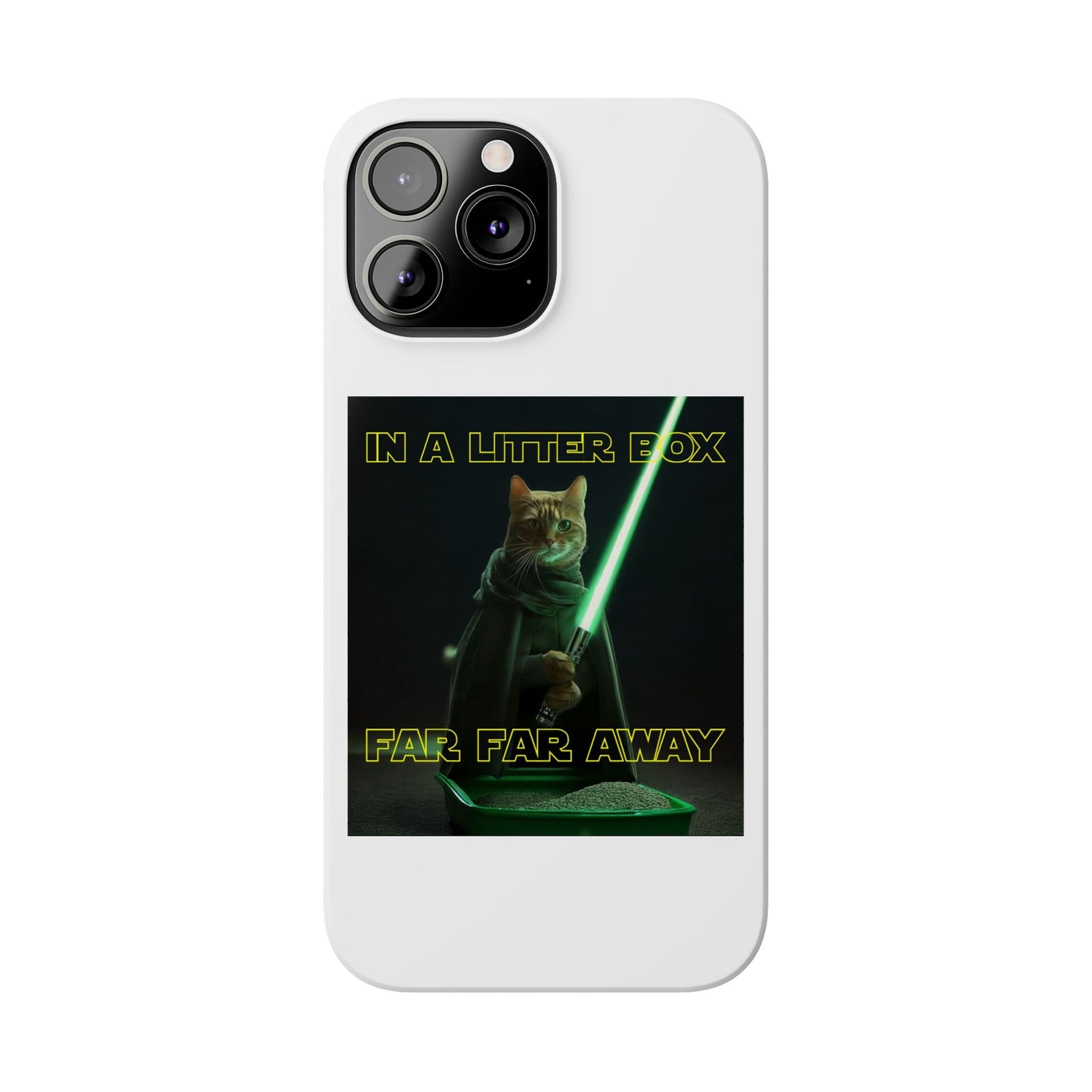 STAR WARS CAT IN A LITTER BOX FAR FAR AWAY  Slim Phone Cases