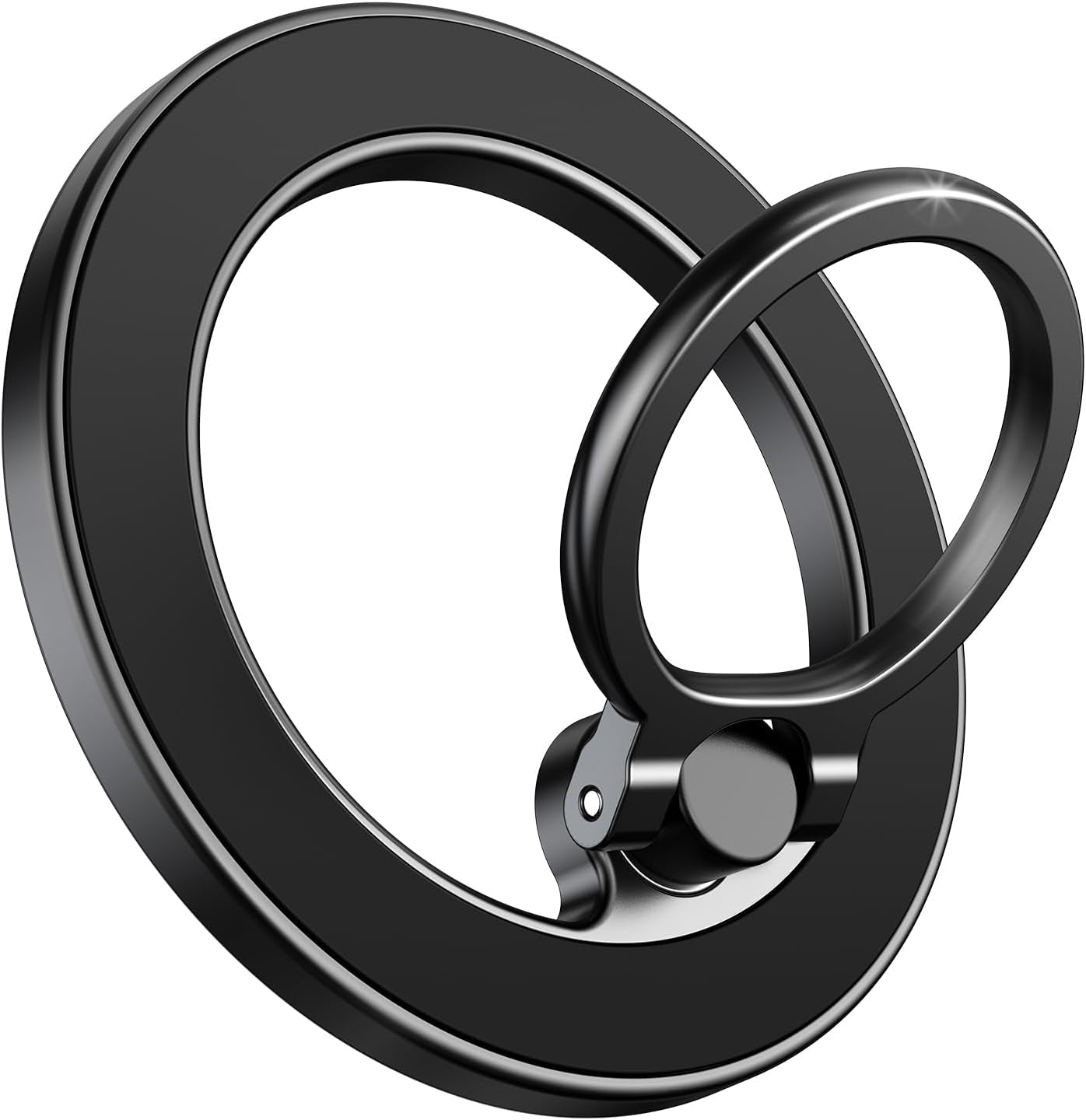 Glitter Magnetic Phone Ring Holder for Magsafe, Magnet Finger Ring Grip Stand Holder, Compatible with Pops0Ckets Magsafe Accessories for Women Iphone 16E,15,14, 13, 12 11 Pro/Max/Plus, Rose Gold