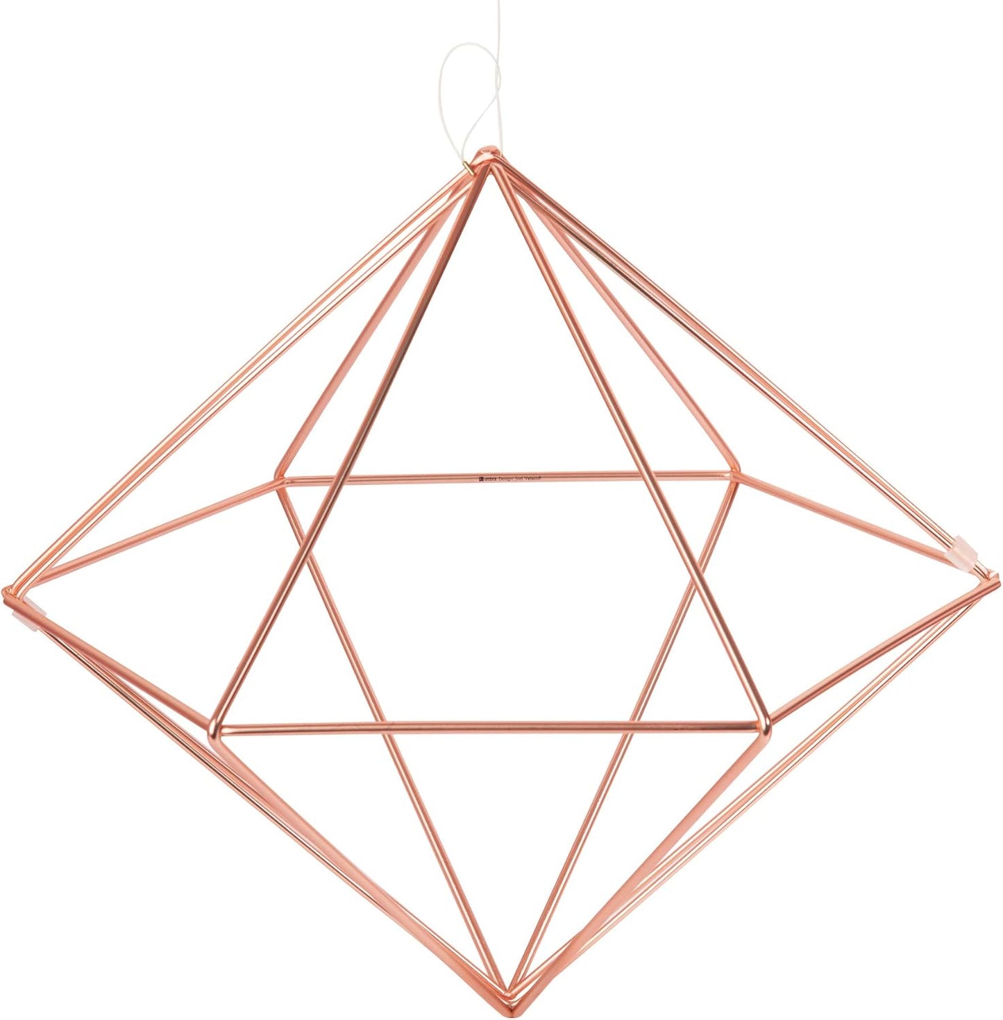 Prisma Geometric Sculptures, Decorate Your Wall with Modern Metallic Wire Shapes, Table Top, Ceiling Décor, Set of 6, Copper for Kitchen