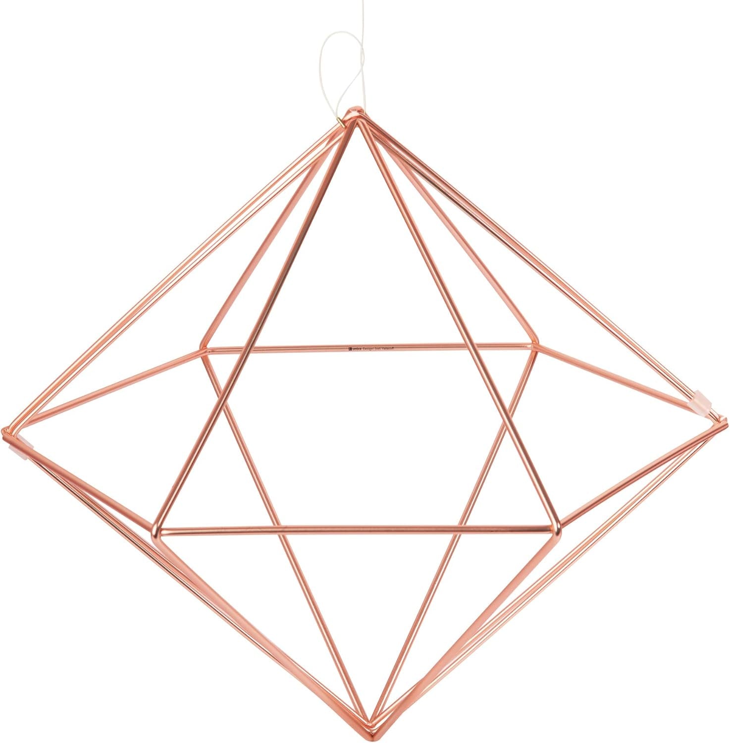 Prisma Geometric Sculptures, Decorate Your Wall with Modern Metallic Wire Shapes, Table Top, Ceiling Décor, Set of 6, Copper for Kitchen