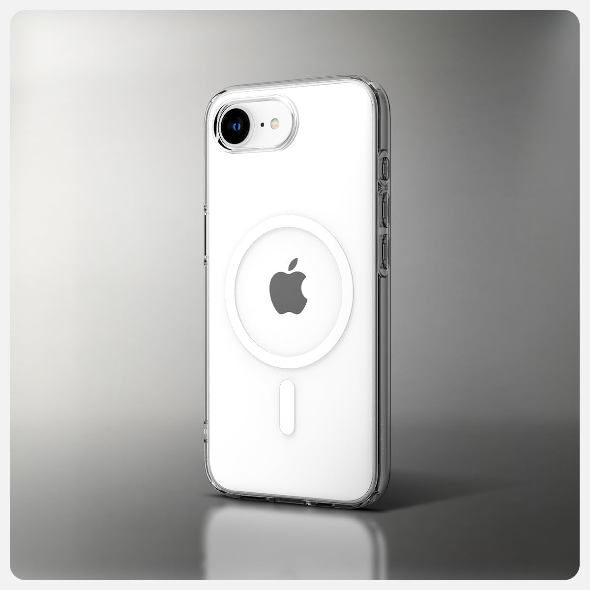 for Iphone 16E Case, Liquid Crystal Magfit [Compatible with Magsafe Accessories] [Military-Grade Protection] - Clear White
