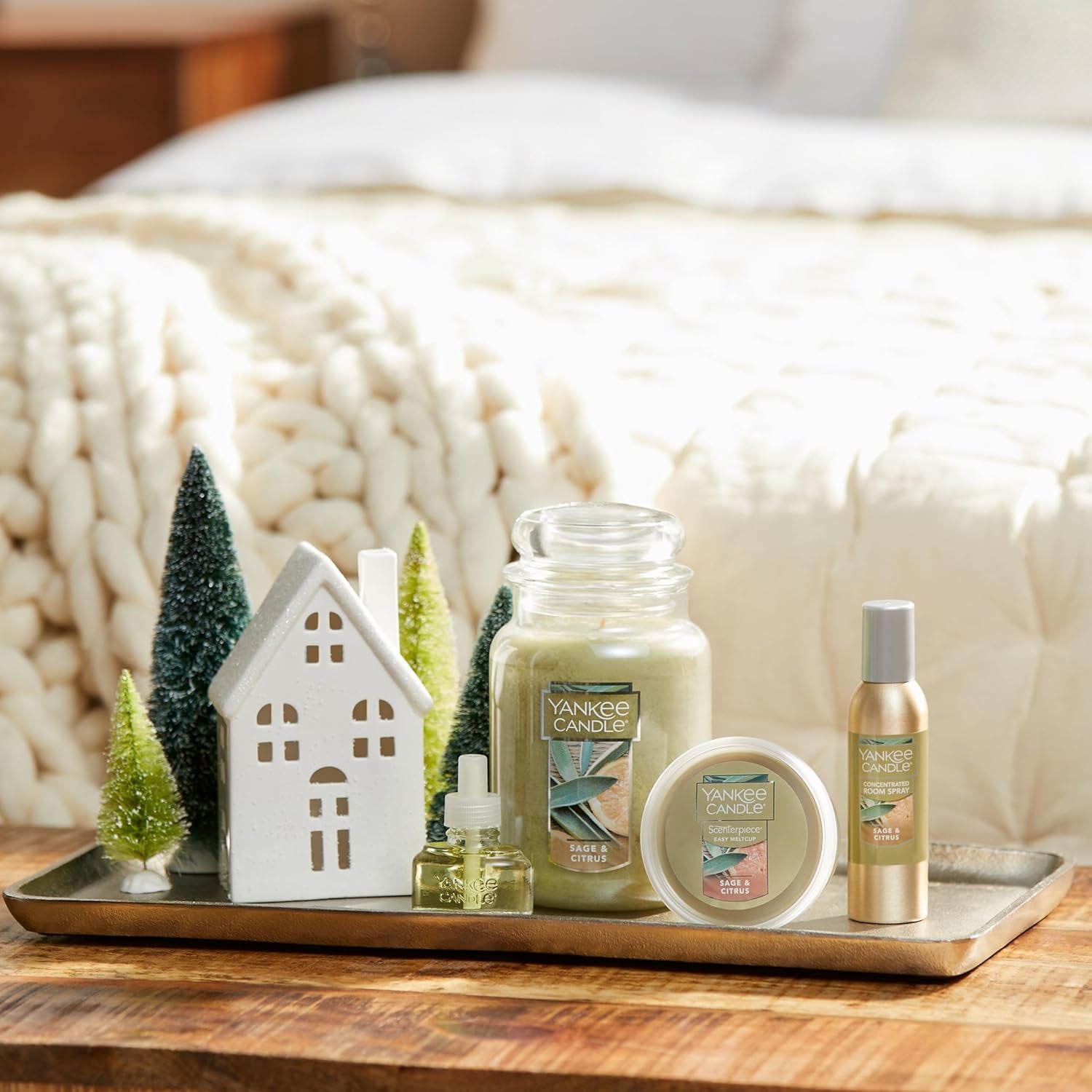 Sage & Citrus Scented, Classic 22Oz Large Jar Single Wick Candle, over 110 Hours of Burn Time, Ideal for Home Decor and Gifts