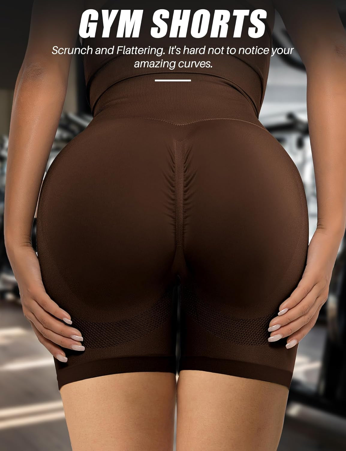 Womens Scrunch Gym Butt Lifting Seamless 5" Shorts Yoga High Waisted Workout Athletic Running Sport Active Booty Shorts