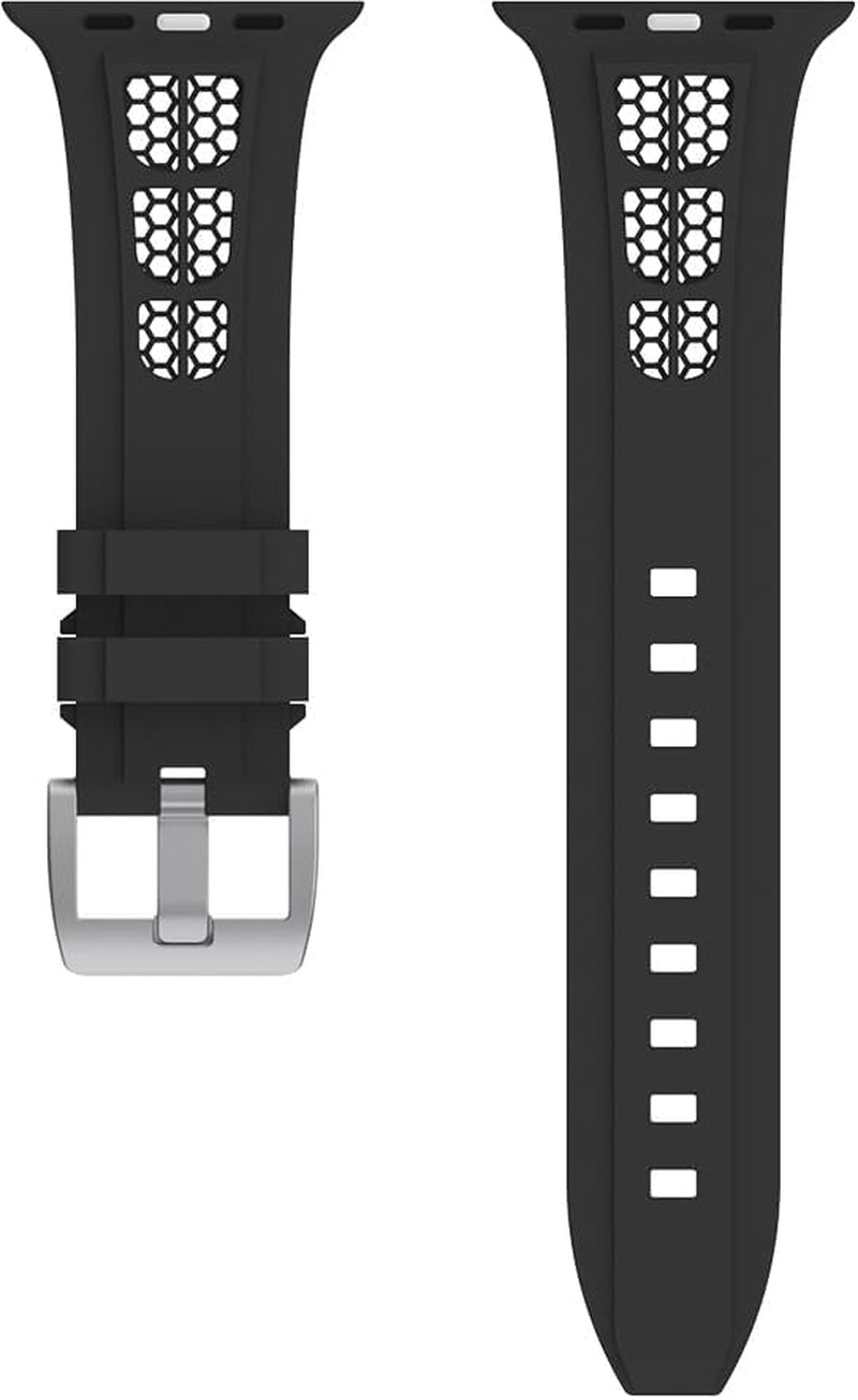 Sport Bands Compatible with Apple Watch Band 38Mm 40Mm 41Mm 42Mm 44Mm 45Mm 46Mm 49Mm Women Men,Soft Silicone Breathable Replacement Strap for Iwatch Ultra/Ultra 2 Series 10 9 8 7 6 5 4 3 2 1 SE