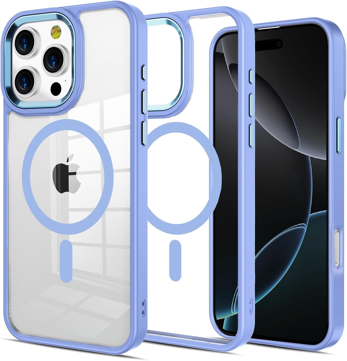 2025 New Magnetic for Iphone 16E Case,Compatible with Magsafe,Military Grade Drop Tested, Shockproof Matte Translucent Hard Back Slim Protective Case.Black Magnetic Circle.