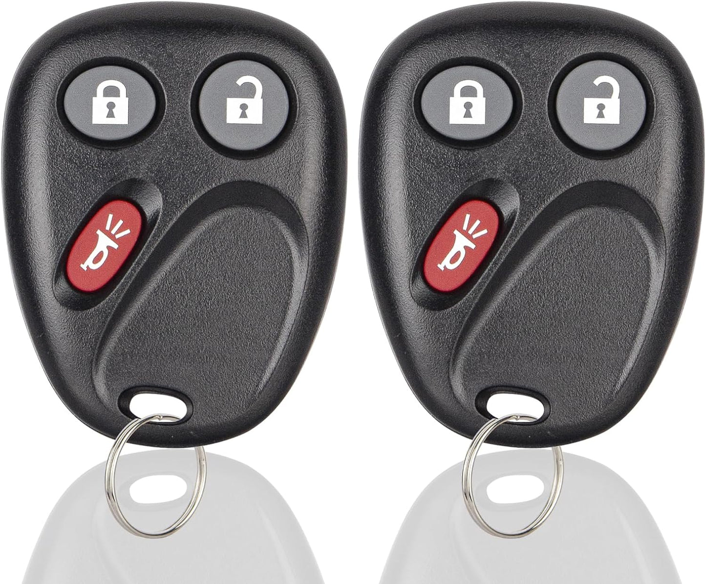 Keyless Entry Car Key Fob Replacement for 2003-2007 Chevy Chevrolet Silverado Tahoe Avalanche Equinox SSR Suburban/Gmc Sierra Yukon/Cadillac Escalade/Hummer H2 for LHJ011 (2 Pack)