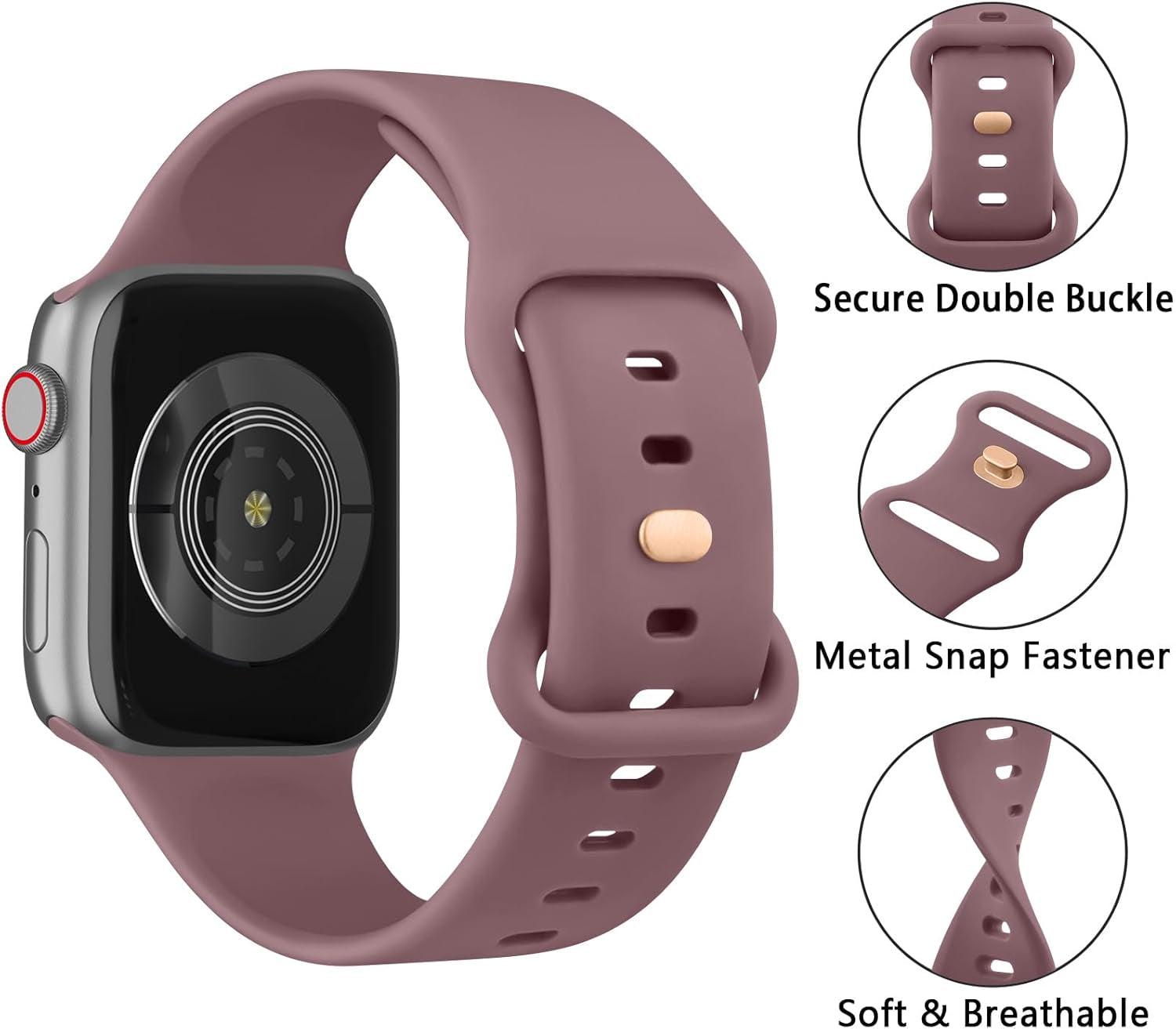 Band for Apple Watch Series 8 SE 7 6 5 4 3 2 1 45/41/40/44/38/42Mm Women Men Soft Replacement Silicone Band for Iwatch