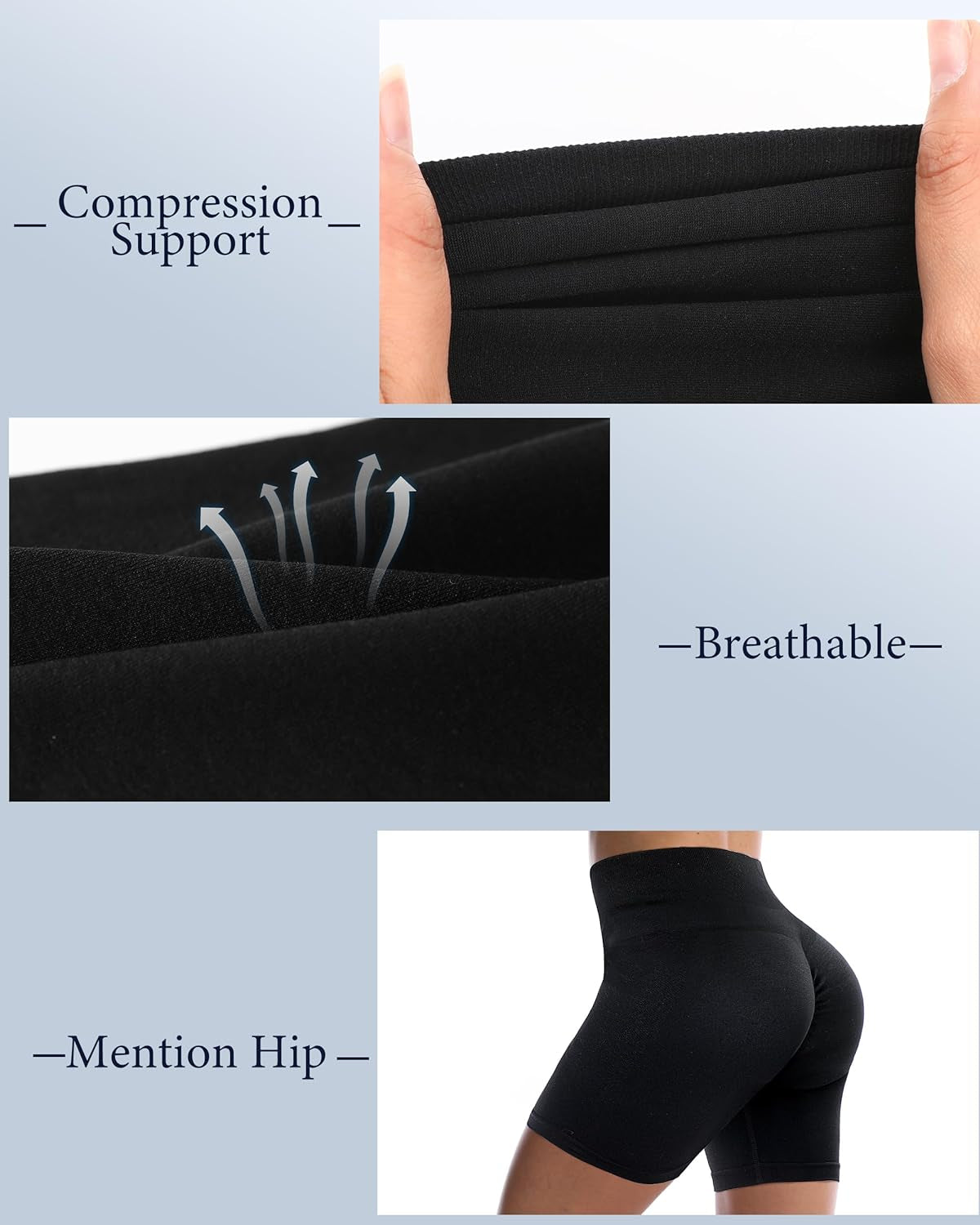 Scrunch Butt Workout Shorts - Women 5" High Waisted Tummy Control Seamless Spandex Short Gym Biker Yoga