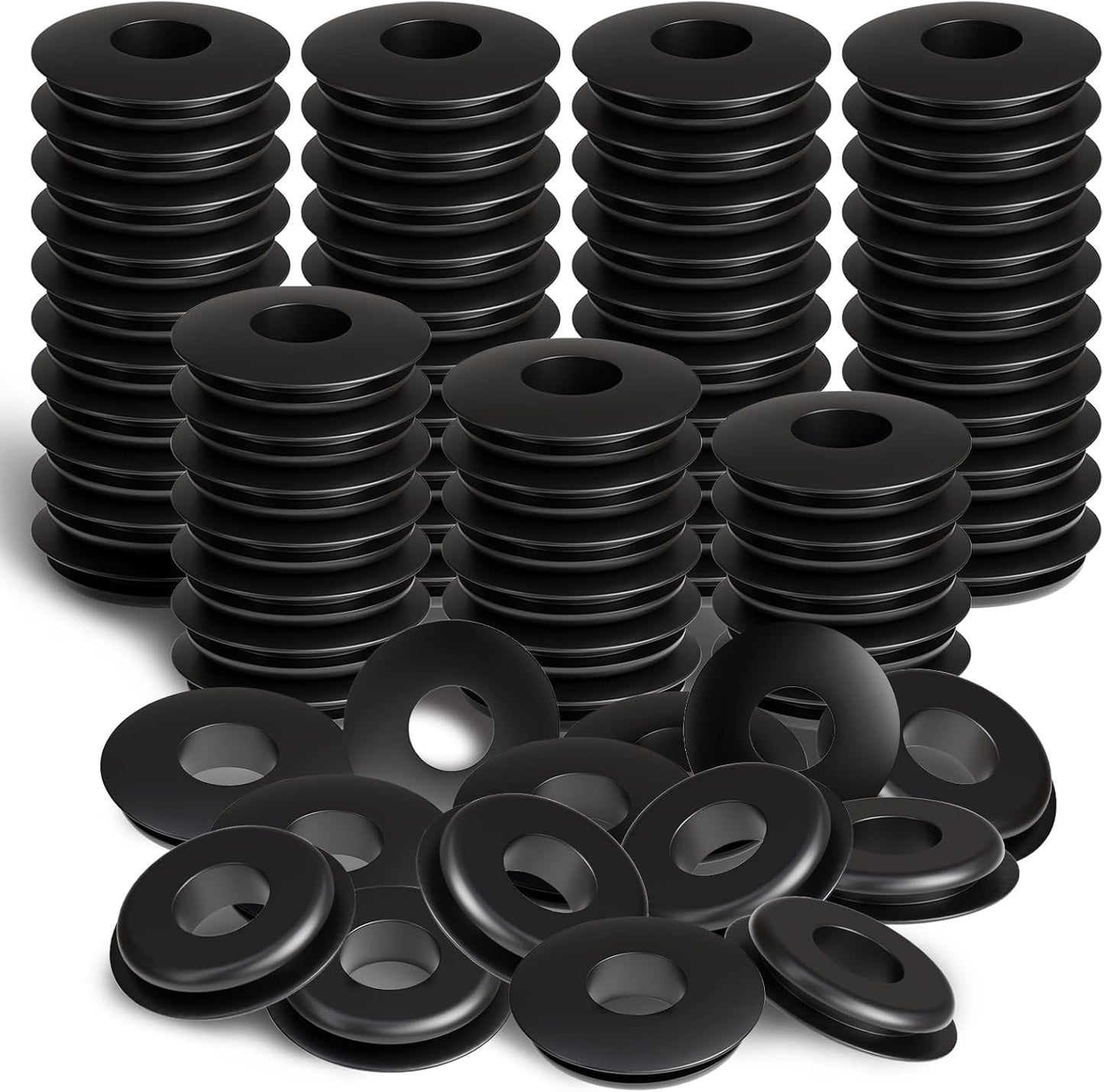 100Pcs Glad Hand Seals Black Truck Rubber Gladhand Gaskets Elastic Grommets round Washers for Semi Trailers Tractors Brake Air Hose Parts Number 10028 Truck Accessories