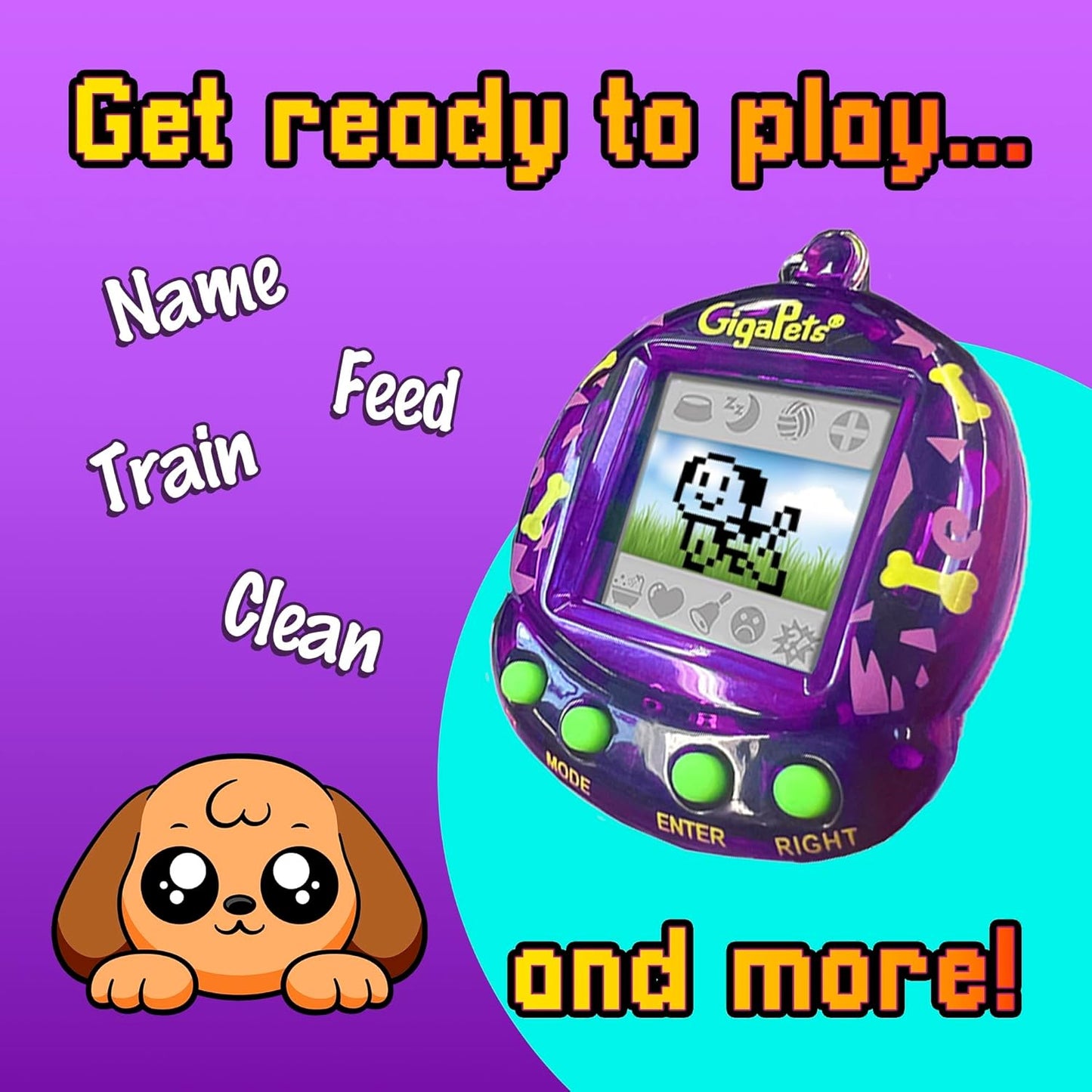 Giga Pets AR Puppy Virtual Animal Pet Toy 2Nd Edition, Purple BanUK
