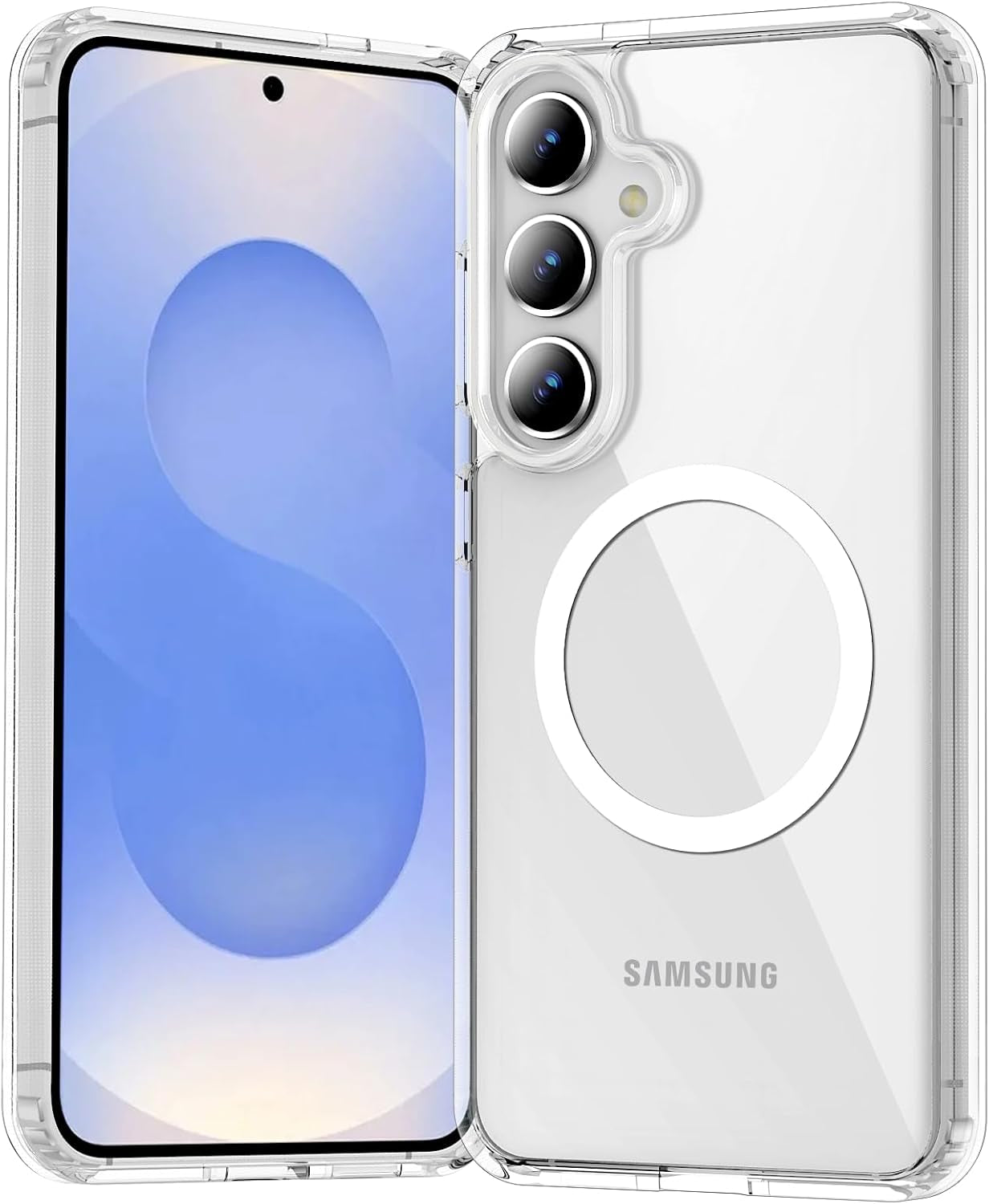 for Iphone 16E Case, [Compatible with Magsafe][Anti-Yellowing][Military-Grade Protection] Shockproof Slim Magnetic Phone Sleeve for Iphone 16E 6.1'', Clear