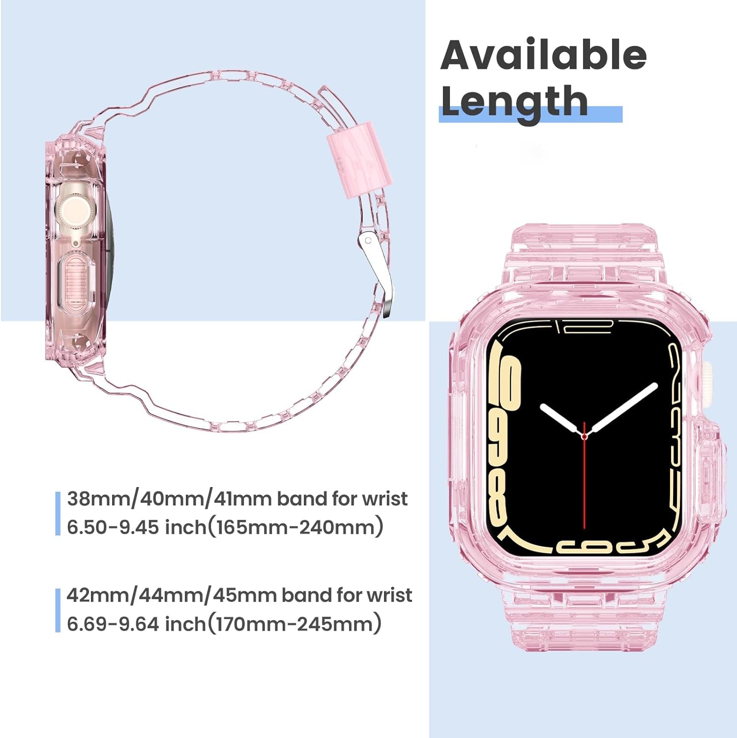 for Apple Watch Band 38Mm 40Mm 41Mm 42Mm 44Mm 45Mm 49Mm for Women Men, Cute Soft Sport Strap with Bumper Case, Cool Wristband Accessories for Iwatch Ultra SE2 Series 9 8 7 SE 6 5 4 3 2 1