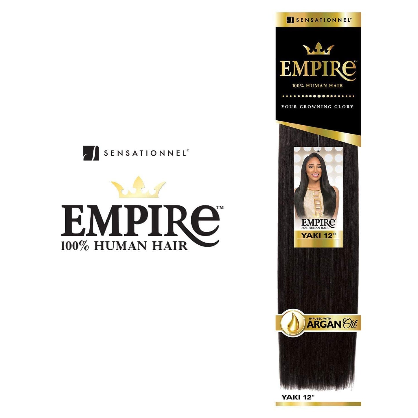 Empire Yaki Weave Hair - Empire Straight Human Hair Yaki Texture Hair for Weaving and Sew in Styles - Empire Yaki 1 Pack (12 Inch, 27 HONEYBLONDE)
