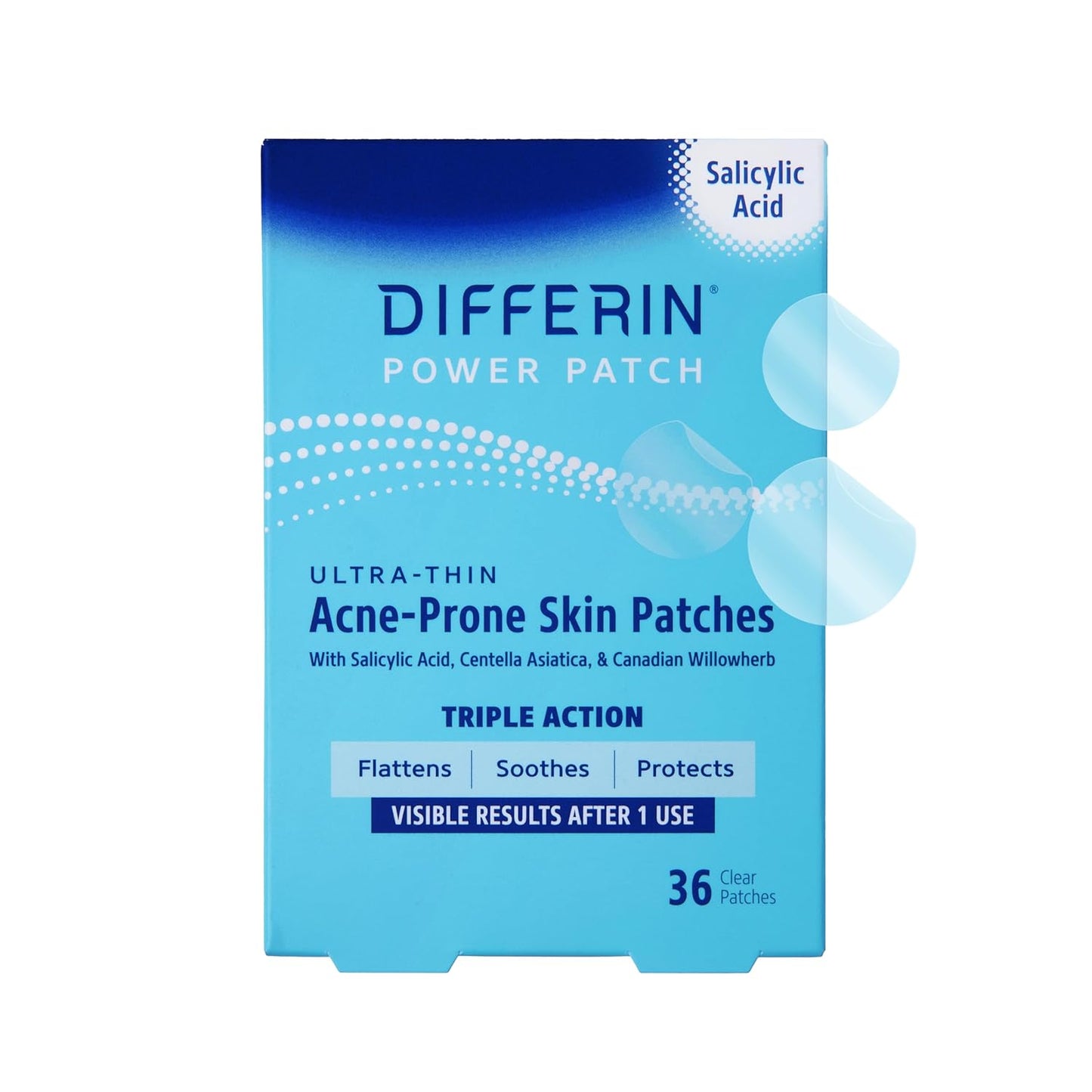 Acne Patches, Pimple Patches for Acne Prone Skin, Formulated with Salicylic Acid and Centella, Fast Triple Action Power Patch for Day & Night, Dermatologist Tested, 36 Count