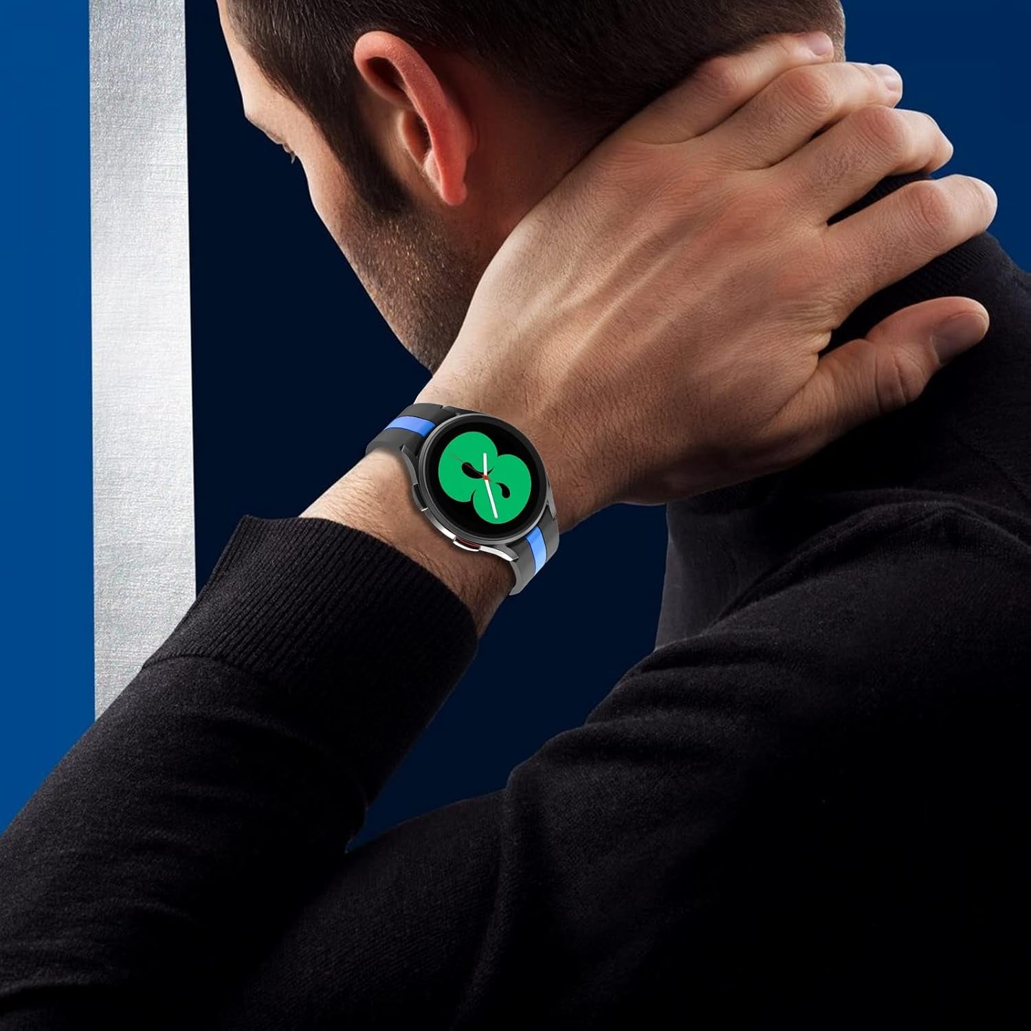 Compatible with Samsung Galaxy Watch 4 Band，Soft Silicone Sports Strap for Galaxy Watch 4 40Mm 44Mm / Galaxy Watch 4 Classic 42Mm 46Mm / Galaxy Watch 3 41Mm Smartwatch