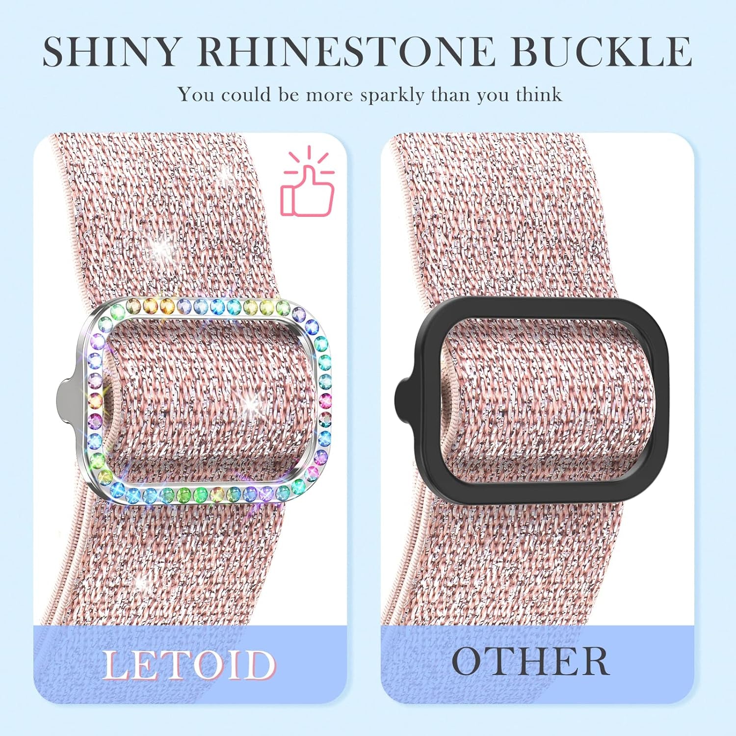 Waterproof Case and Glitter Stretchy Bands Compatible with Apple Watch Series 10 46Mm