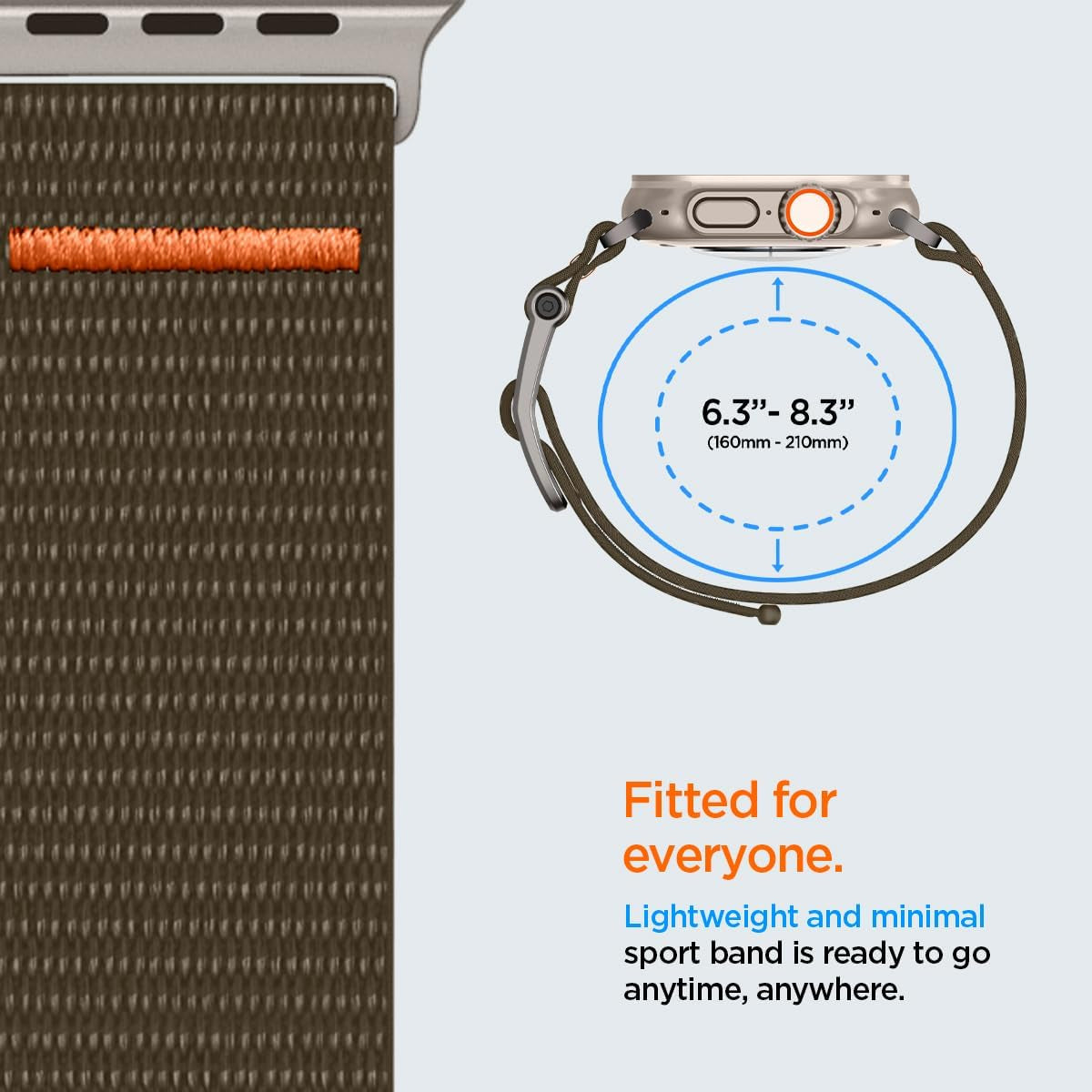 Durapro Flex Ultra Designed for Apple Watch Band for Apple Watch Ultra 2/Ultra 49Mm, Series 10 46Mm, 9/8/7 45Mm, SE2/SE/6/5/4 44Mm, 3/2/1 42Mm Adjustable Solo Loop Band Strap