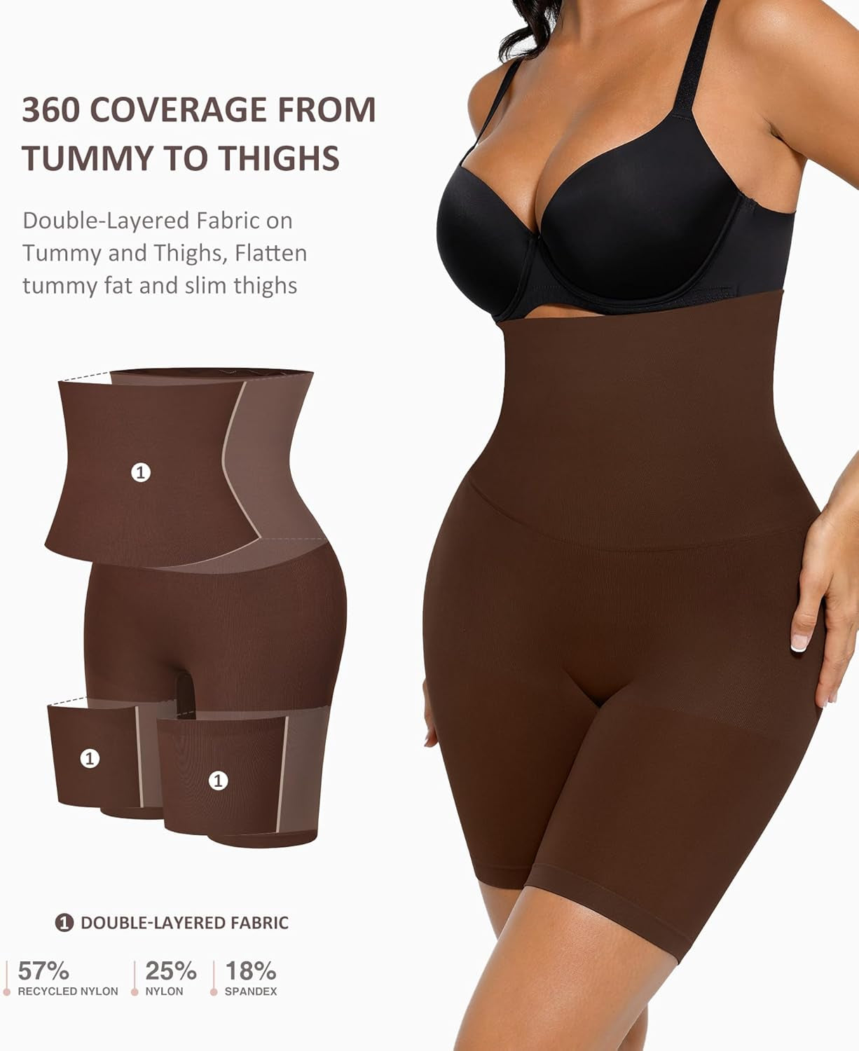 Tummy Control Shapewear for Women High Waist Body Shaper Shorts Butt Lifting Control Panties