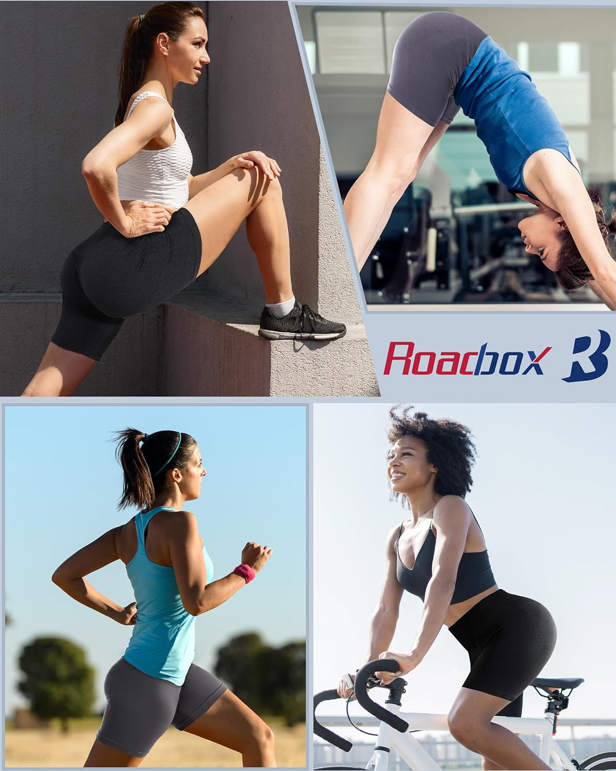 Scrunch Butt Workout Shorts - Women 5" High Waisted Tummy Control Seamless Spandex Short Gym Biker Yoga