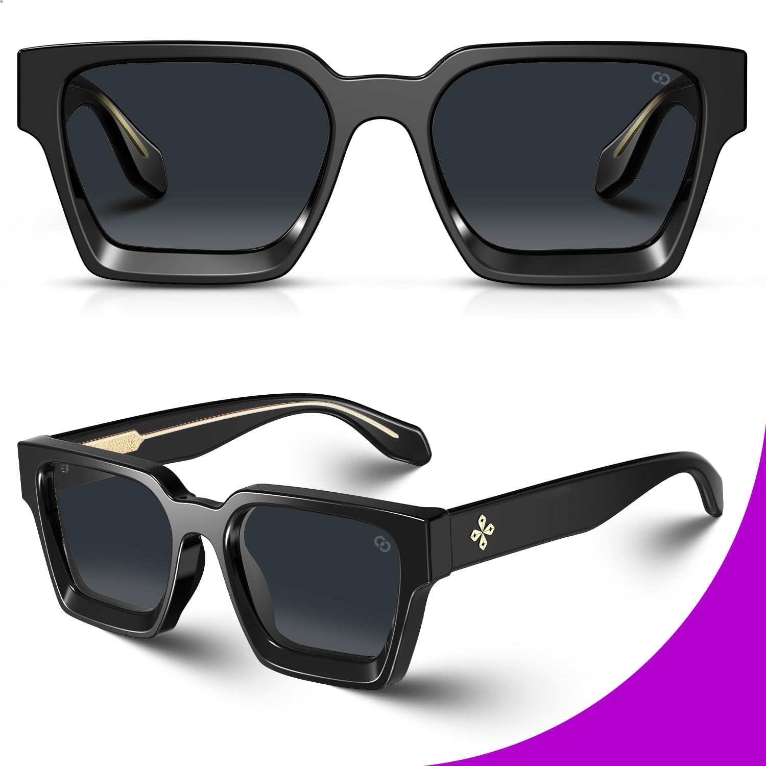 Fashion 100% UV400 Protection Rectangle TR90 Y2K Sunglasses Accessories for Women Men RIVER