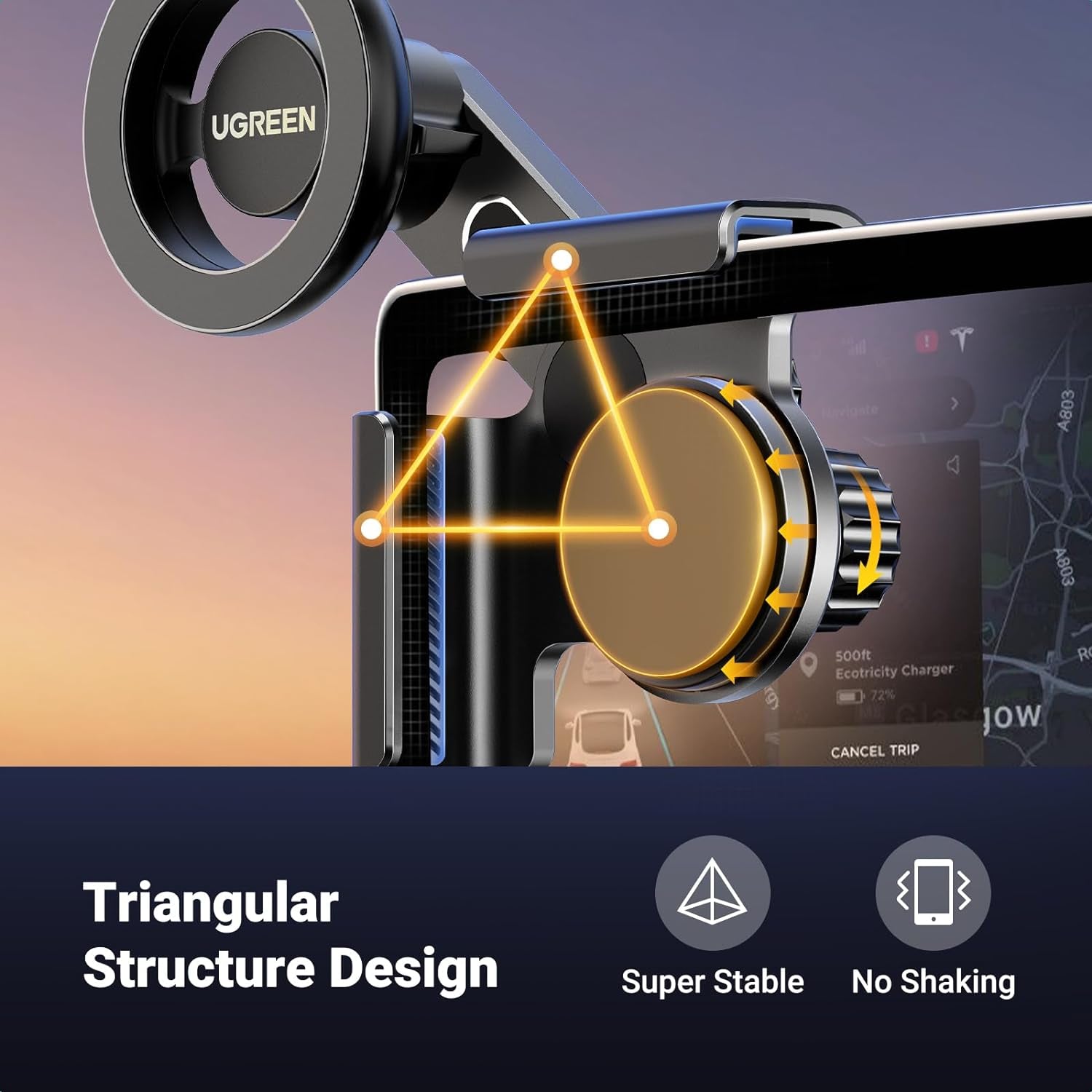 Phone Holder for Tesla Magsafe Strongest Magnet Power Magnetic Phone Mount Holder for Tesla Model 3 Y, Iphone Phone Mount Compatible with 2024 Iphone 16 15 14 13 plus Pro Max Series