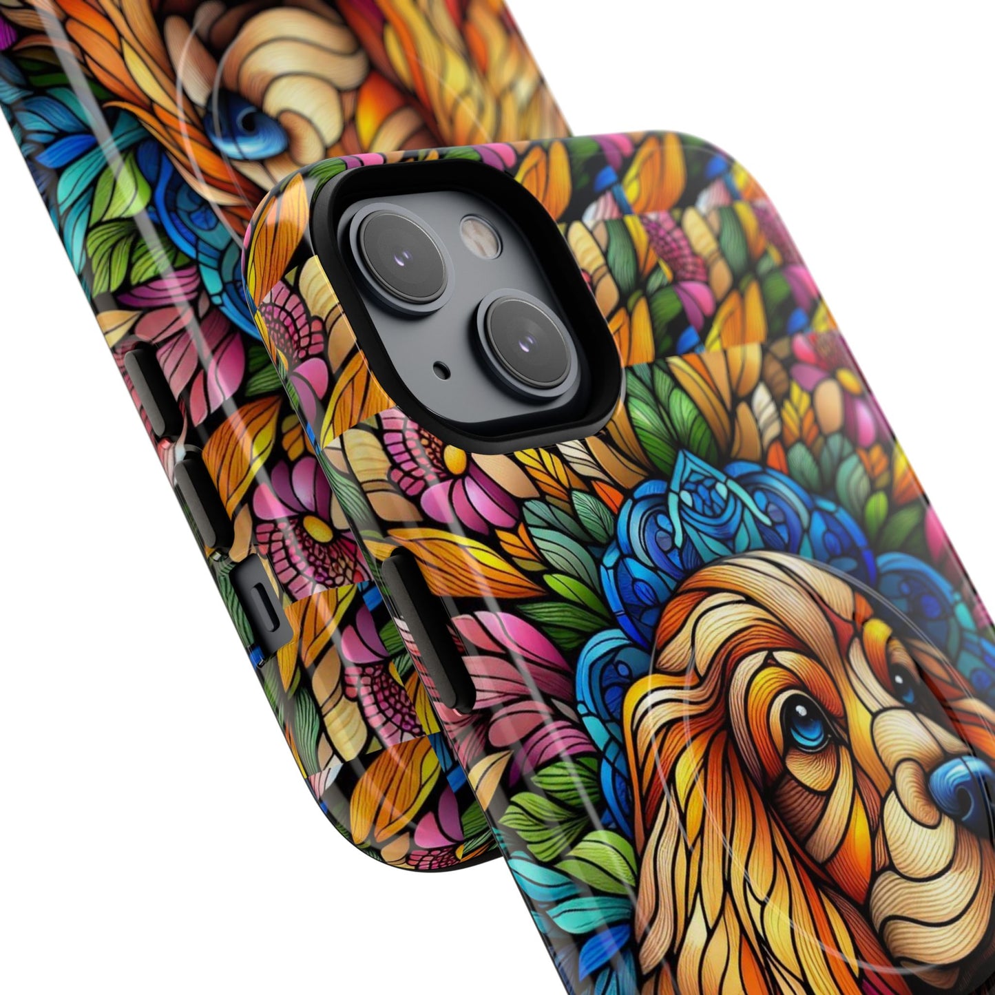 Dog Stained Glass Magnetic Cases