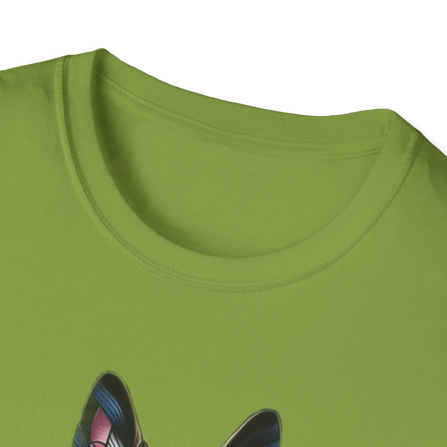 German Shepherd Stained Glass Unisex Softstyle T-Shirt