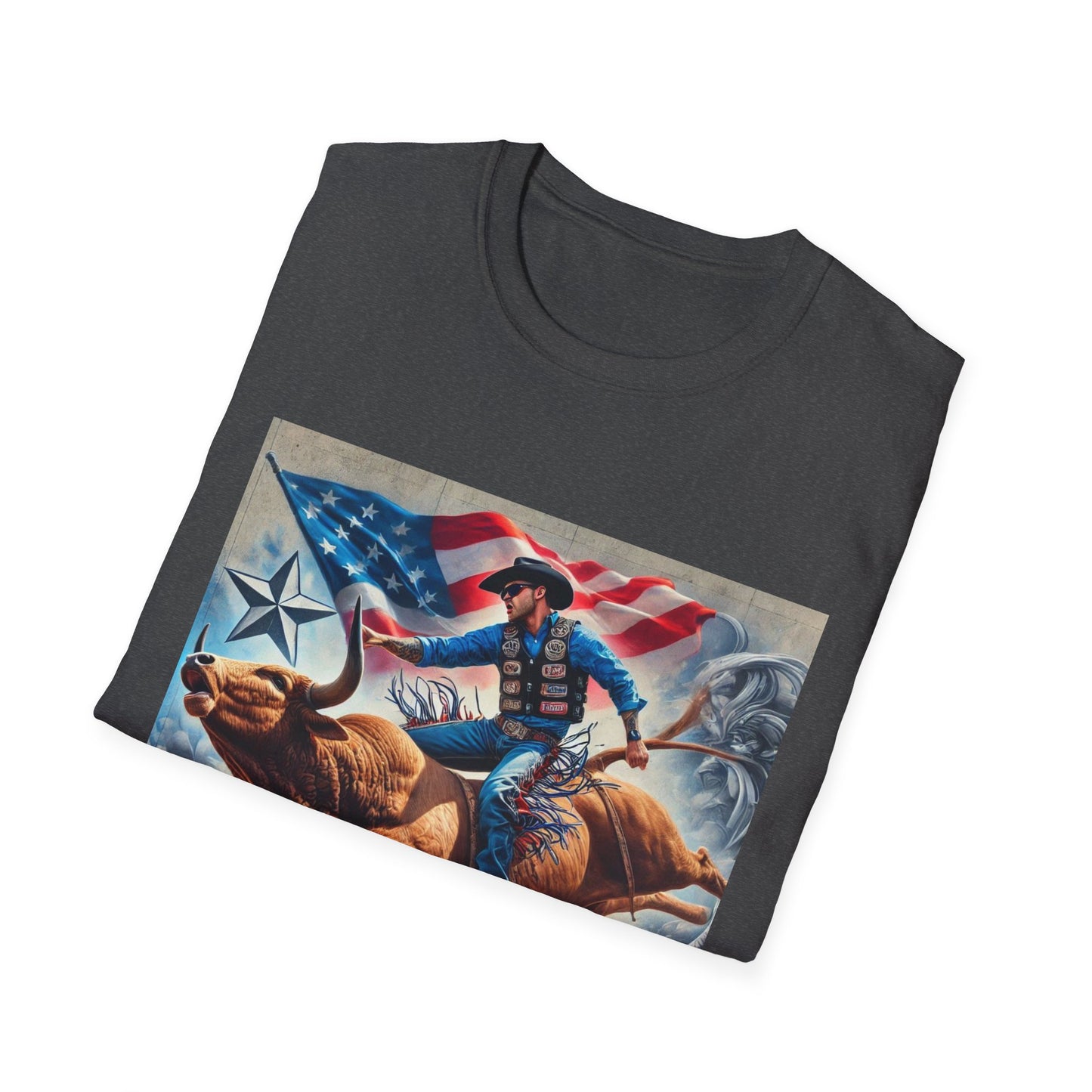 Professional Bull Riders 3D tattoo Unisex Softstyle T-Shirt