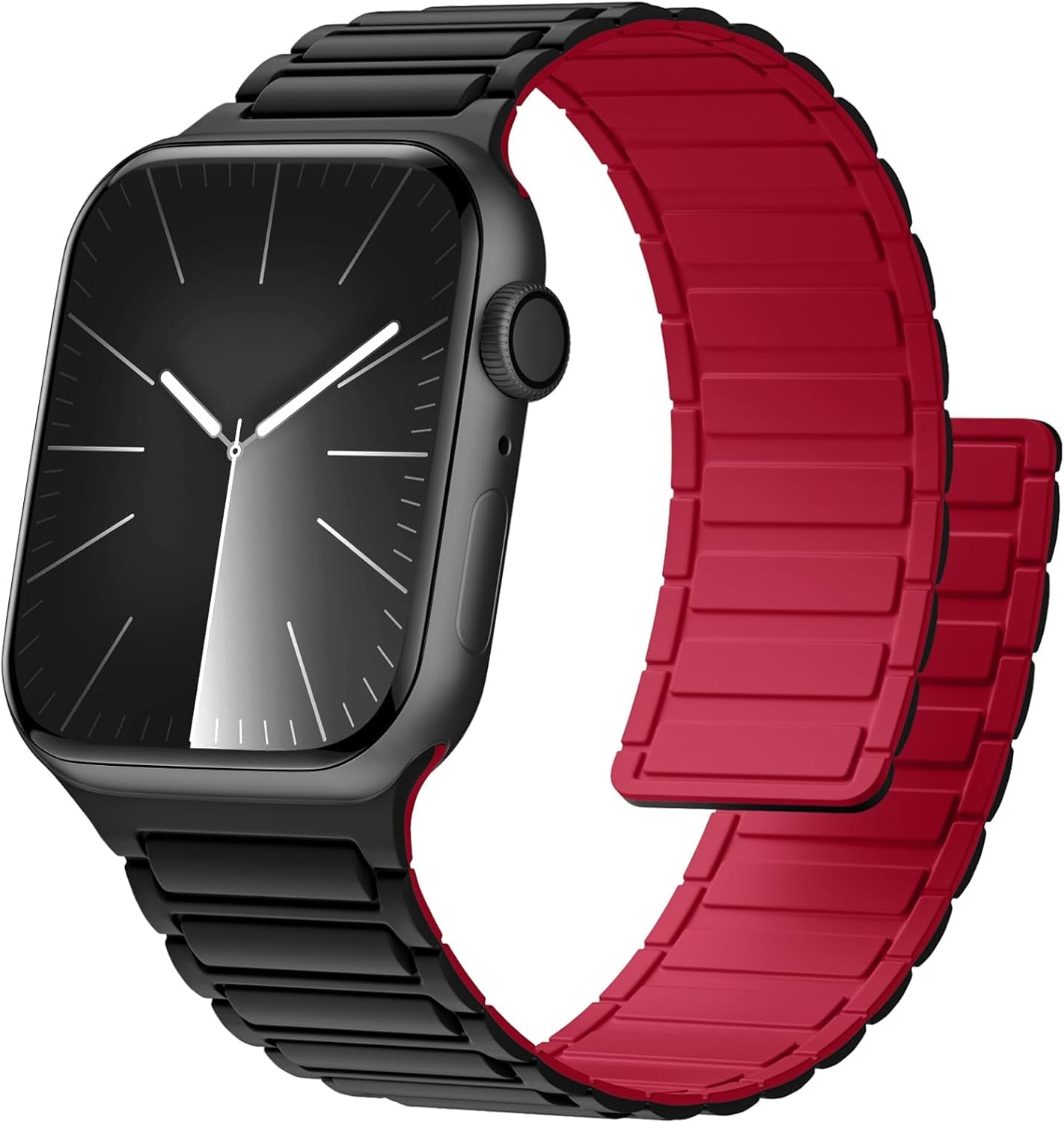 Magnetic Watch Band Compatible with Apple Watch 44Mm 45Mm 49Mm 46Mm 42Mm 41Mm 40Mm 38Mm Bands for Men Women Wrist Solo Loop, Sport Silicone Strap for Iwatch Series 10 9 8 7 6 5 4 3 SE 2Nd Ultra