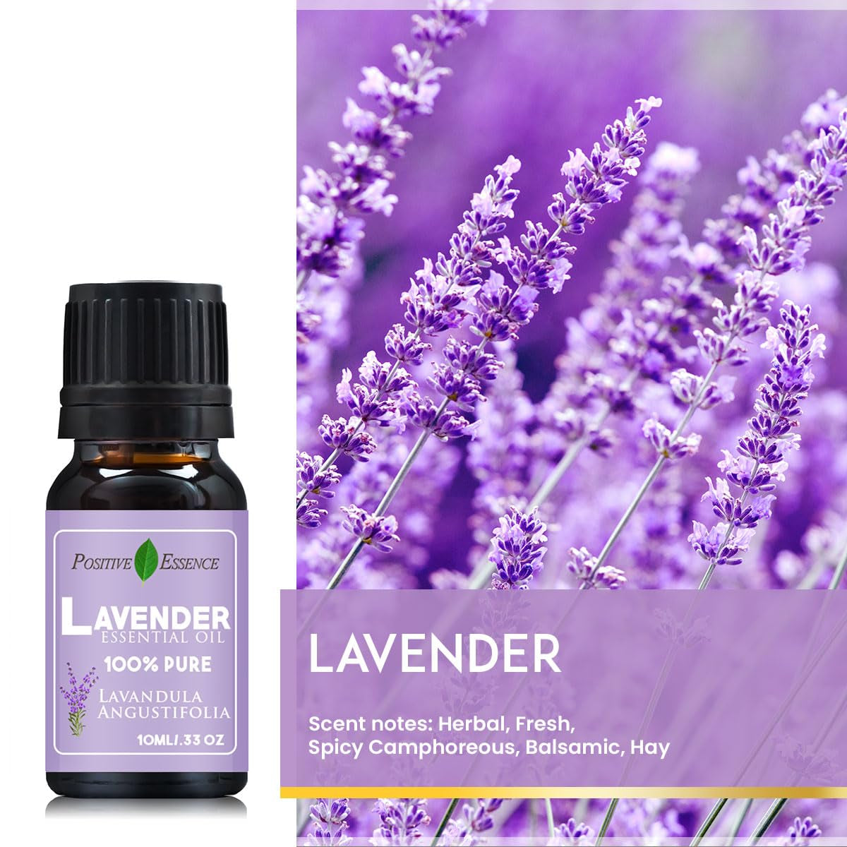 Lavender Essential Oil, 100% Pure, Undiluted, Natural, Premium Grade, Organic, Lavender Oil for Diffuser or Skin Products, 10Ml 0.33 Fl Oz, Lavandula Angustifolia for Home Fragrance and Cosmetics TLBH