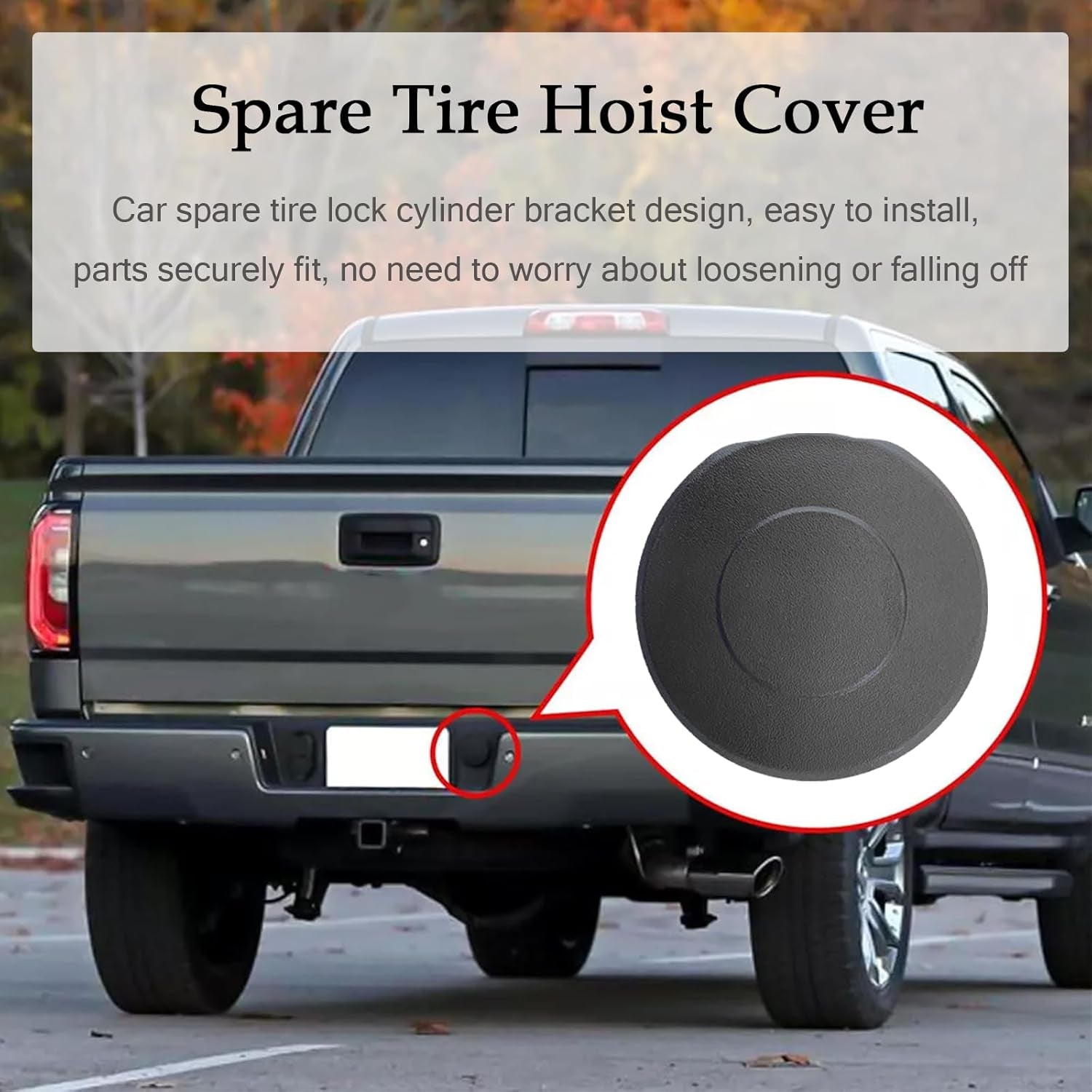 Spare Tire Hoist Cover Compatible with Ford F-Series Chevrolet Silverado GMC Sierra and More
