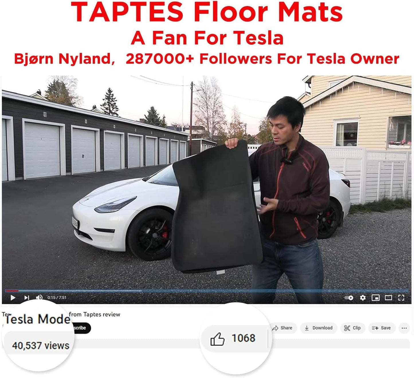 Floor Mats Full Set for Tesla Model Y Accessories 2025 2024 2023 2022 2021, XPE All Weather for Model Y Floor Mats 2021-2025 Front Rear Trunk Cargo Liner Mat, Interior Accessories 5 Seater