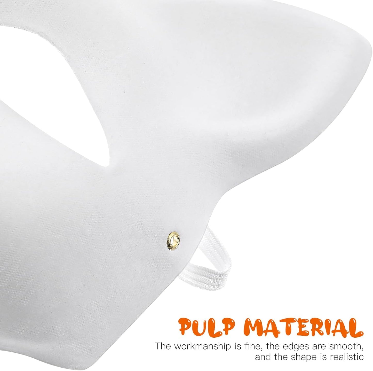 Cat Masks Therian Mask Animal Mask Halloween Mask White Cat Mask Hand Painted Face Mask Cosplay Costume with Elastic Band 3 Pack