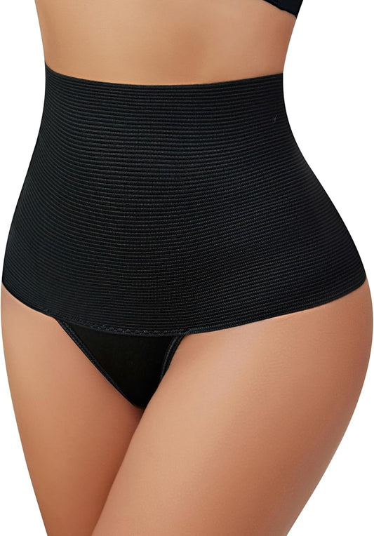 Women'S Shapewear Tummy Control Thong Mid Waist Lightweight Shaping Underwear Panty Girdle Body Shaper Brief