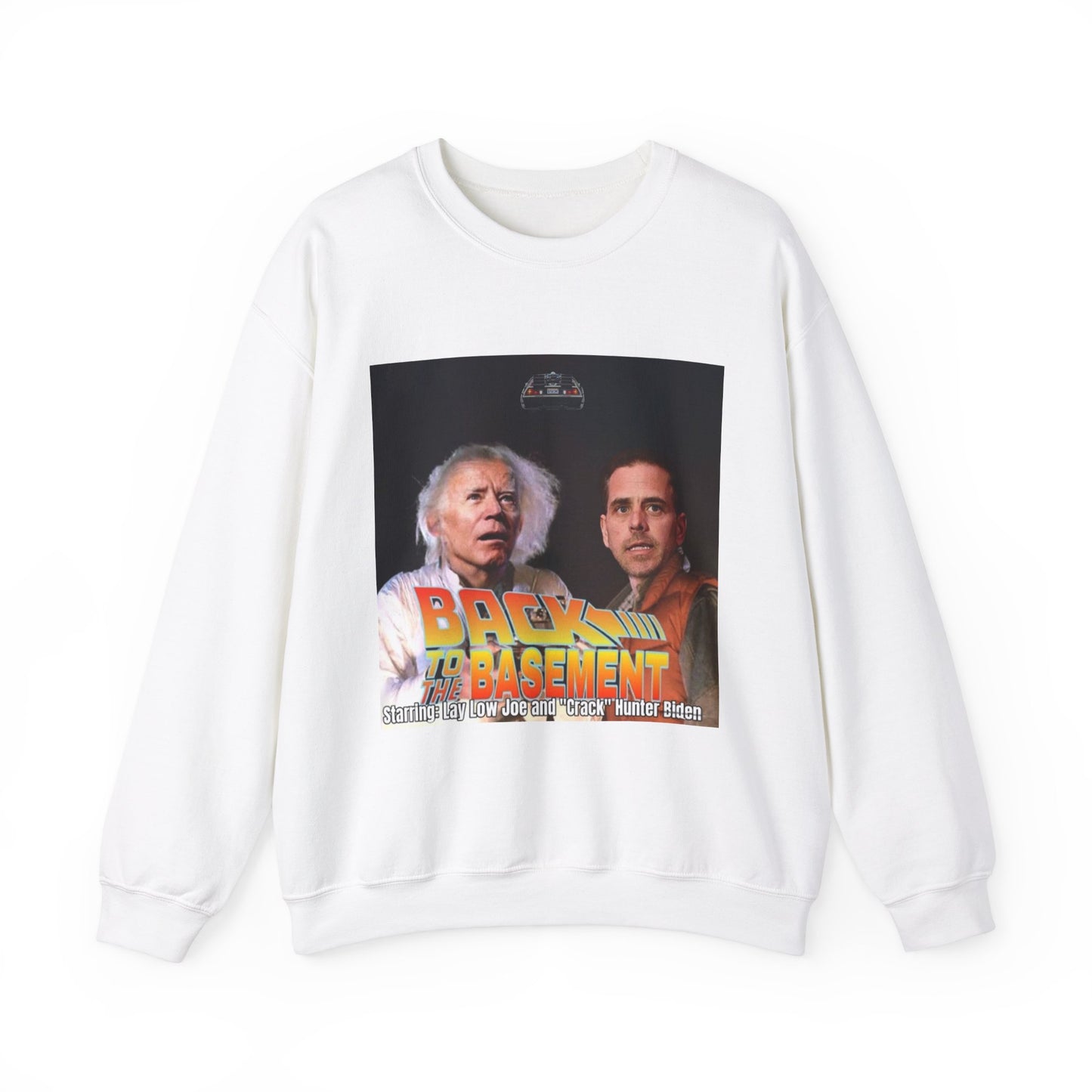 Hunter Biden Convicted Felon Pardon Back to the basement Unisex Heavy Blend™ Crewneck Sweatshirt