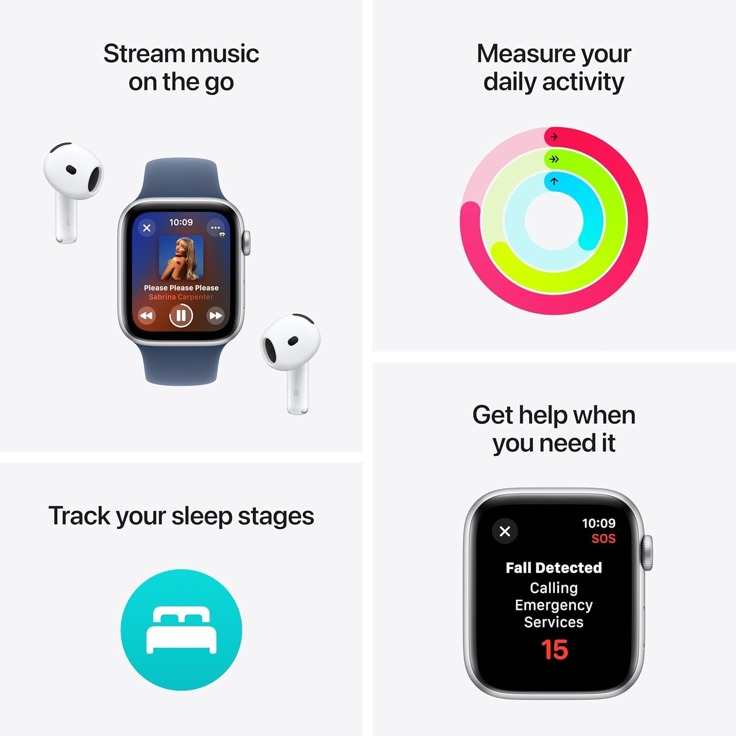 Watch SE (2Nd Gen) [GPS 40Mm] Smartwatch with Midnight Aluminum Case with Midnight Sport Band S/M. Fitness & Sleep Tracker, Crash Detection, Heart Rate Monitor