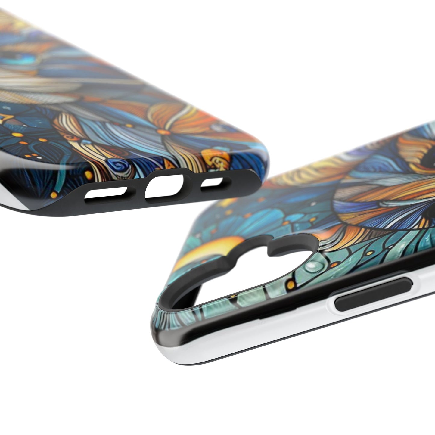 Cat-Stained Glass Magnetic Tough Cases