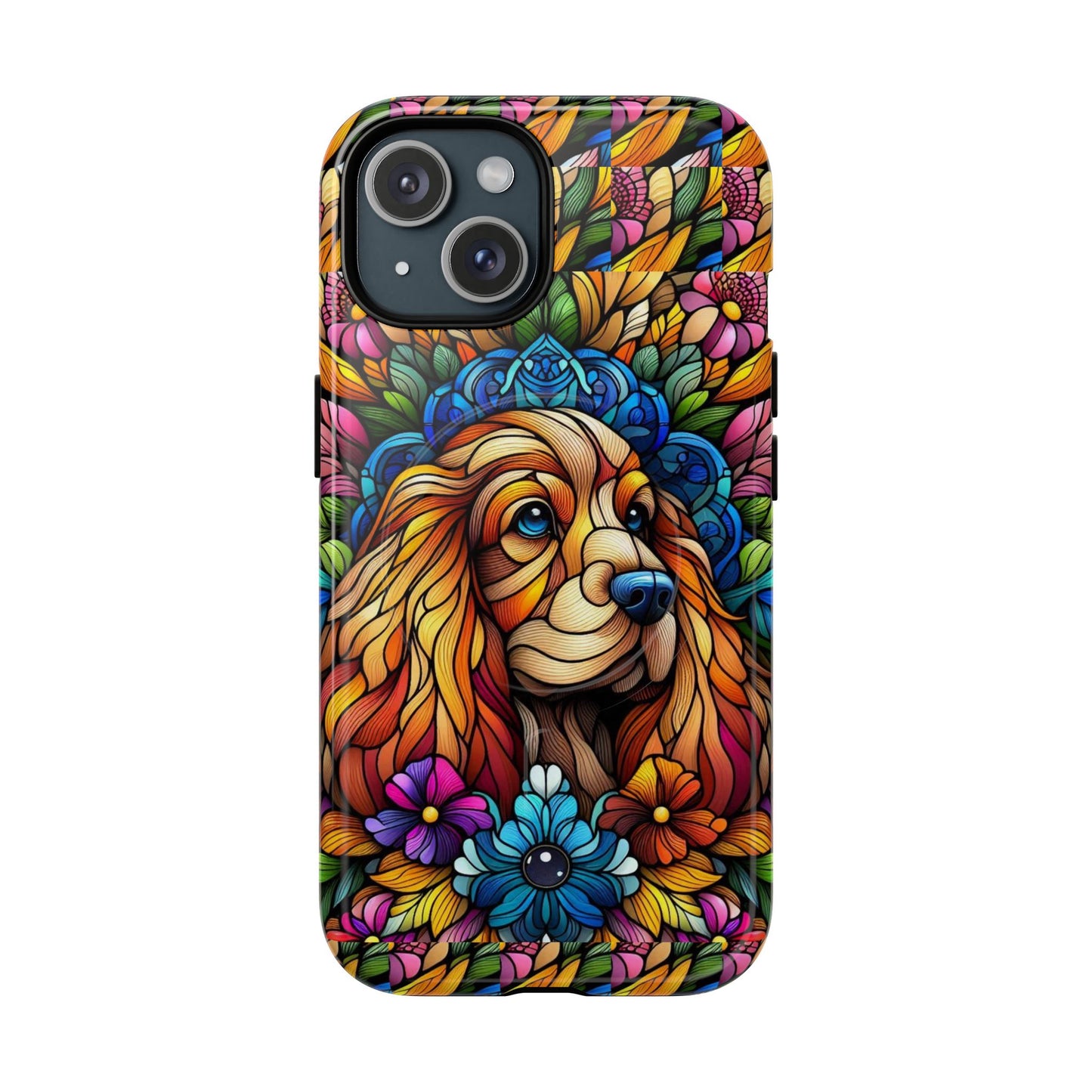 Dog Stained Glass Magnetic Cases