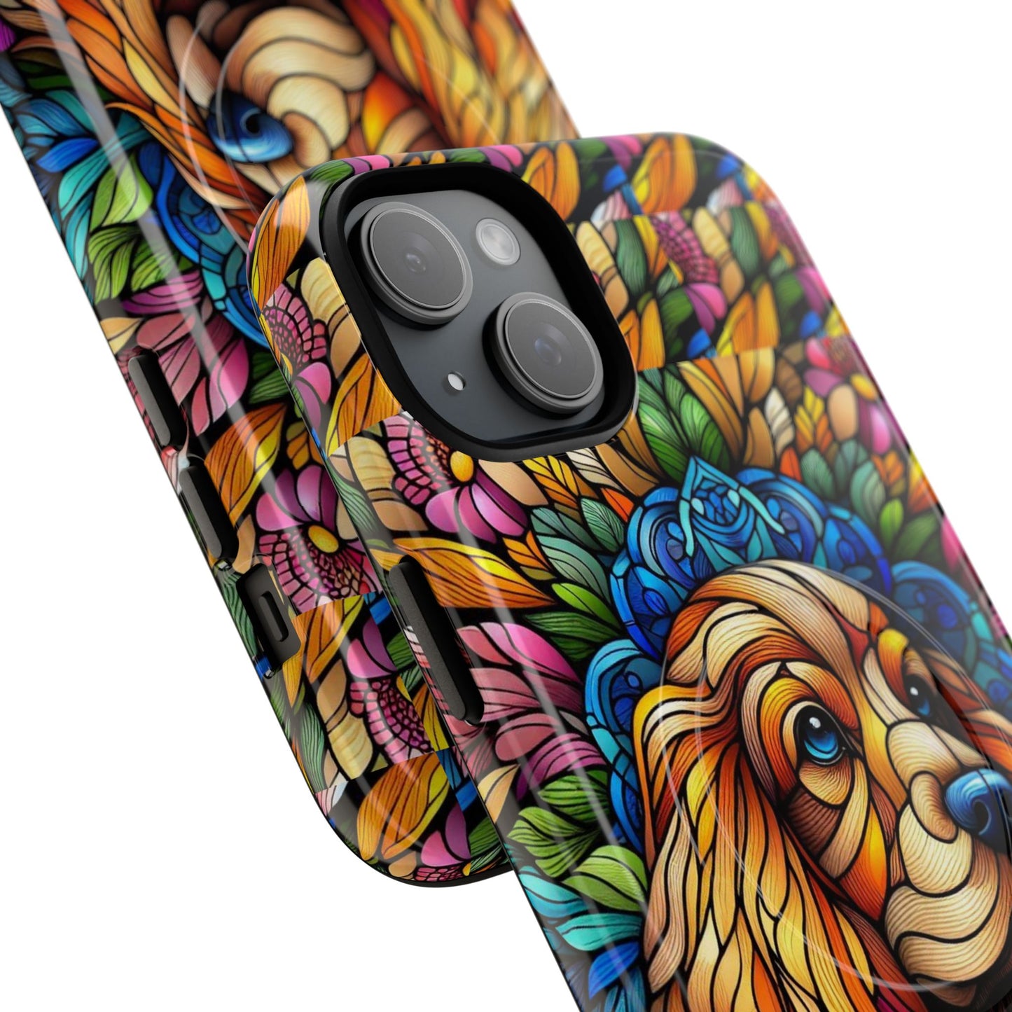 Dog Stained Glass Magnetic Cases