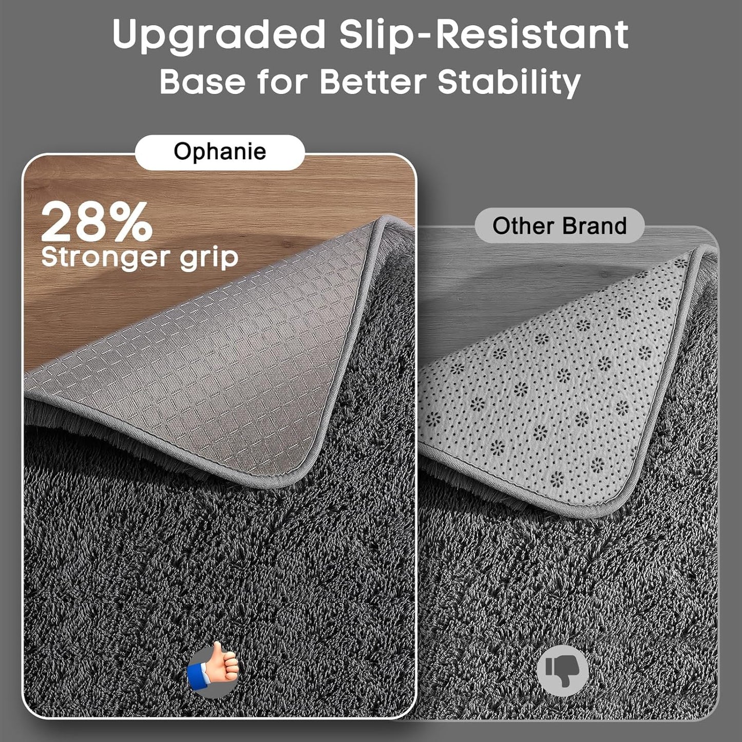 Area Rugs 9X12 Living Room, Large Grey Bedroom Carpet, Big Shag Indoor Thick Soft Nursery Rug, Gray Fluffy Carpets for Boy and Girls Room Dorm Home Decor Aesthetic