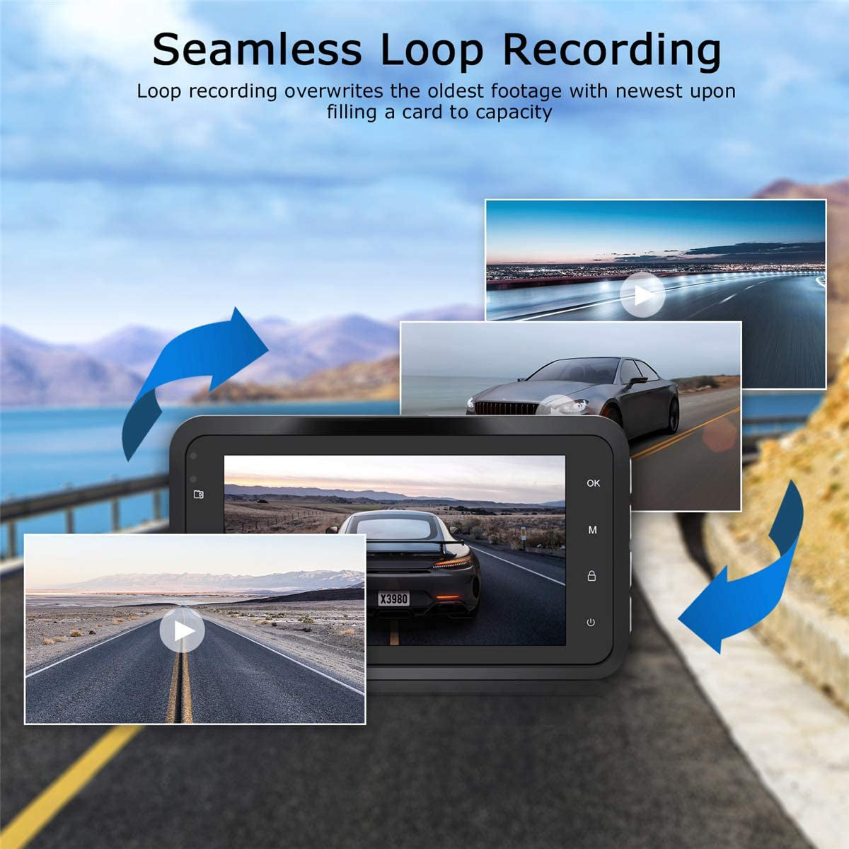 Dash Cam Front and Rear 1080P Full HD Dual Dash Camera in Car Camera Dashboard Camera Dashcam for Cars 170 Wide Angle with 3.0" LCD Display Night Vision and G-Sensor【2023】