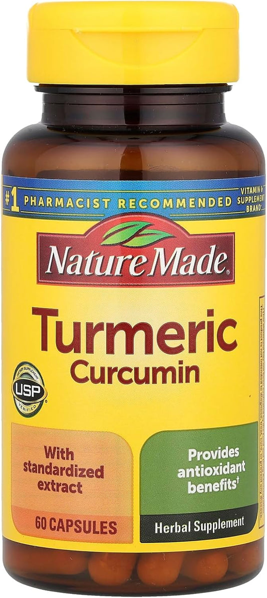 Turmeric 500 Mg Capsules, 60 Count for Antioxidant Support TLBH