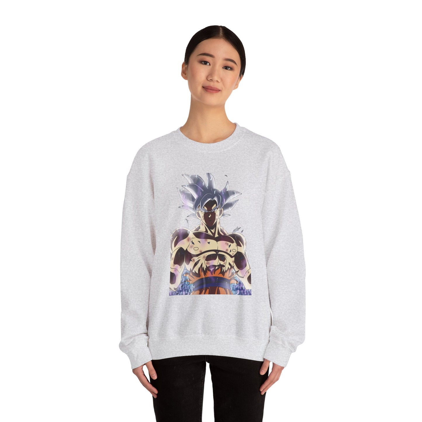 Dragon Ball Super Goku Crewneck Sweatshirt - Ultra Power White Hair Design
