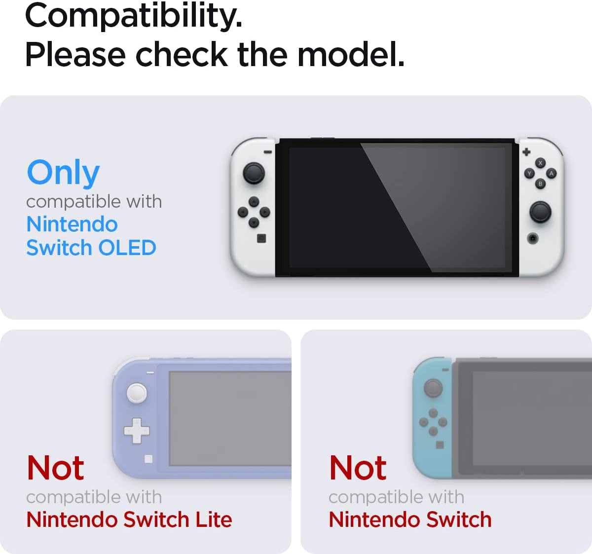 Tempered Glass Screen Protector [Glastr EZ FIT] Designed for Nintendo Switch (OLED Model) - 2 Pack