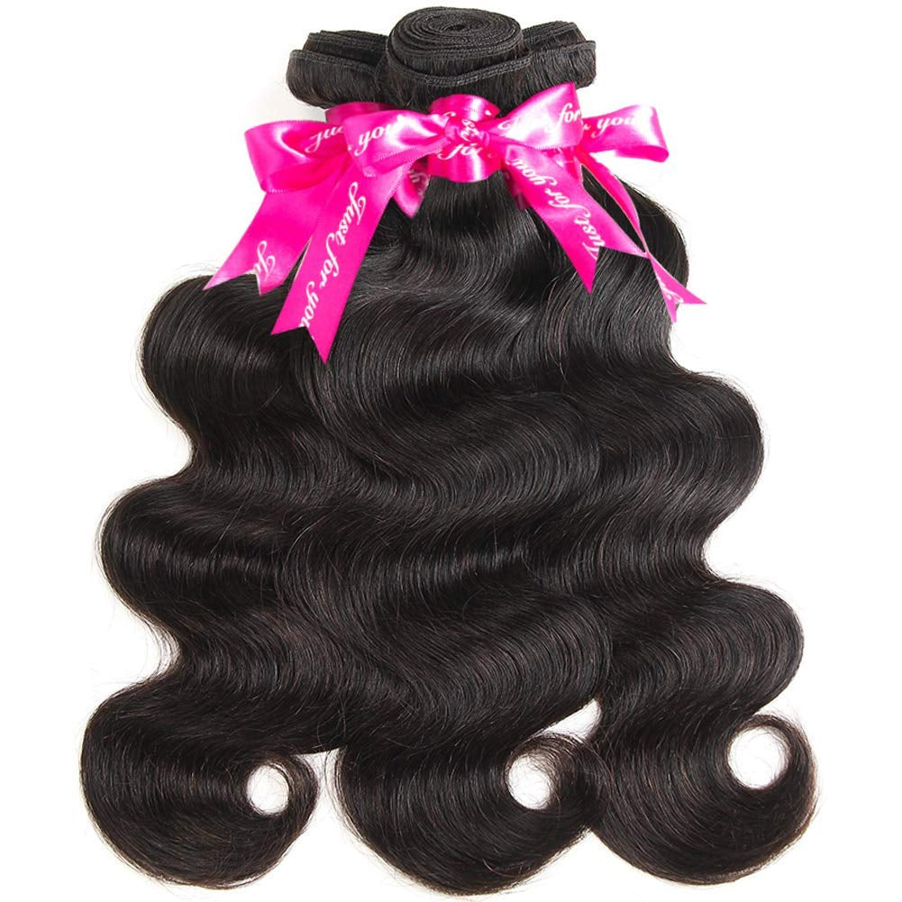 Brazilian Hair Body Wave 3 Bundles 16 18 20Inchs 10A Human Hair Weave Bundles Natural Color