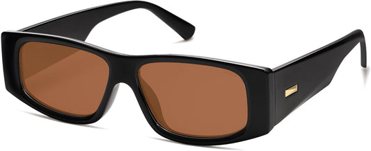 Trendy Y2K Rectangle Polarized Sunglasses for Women Men Fashion Designer Rave Sunglasses SJ2228