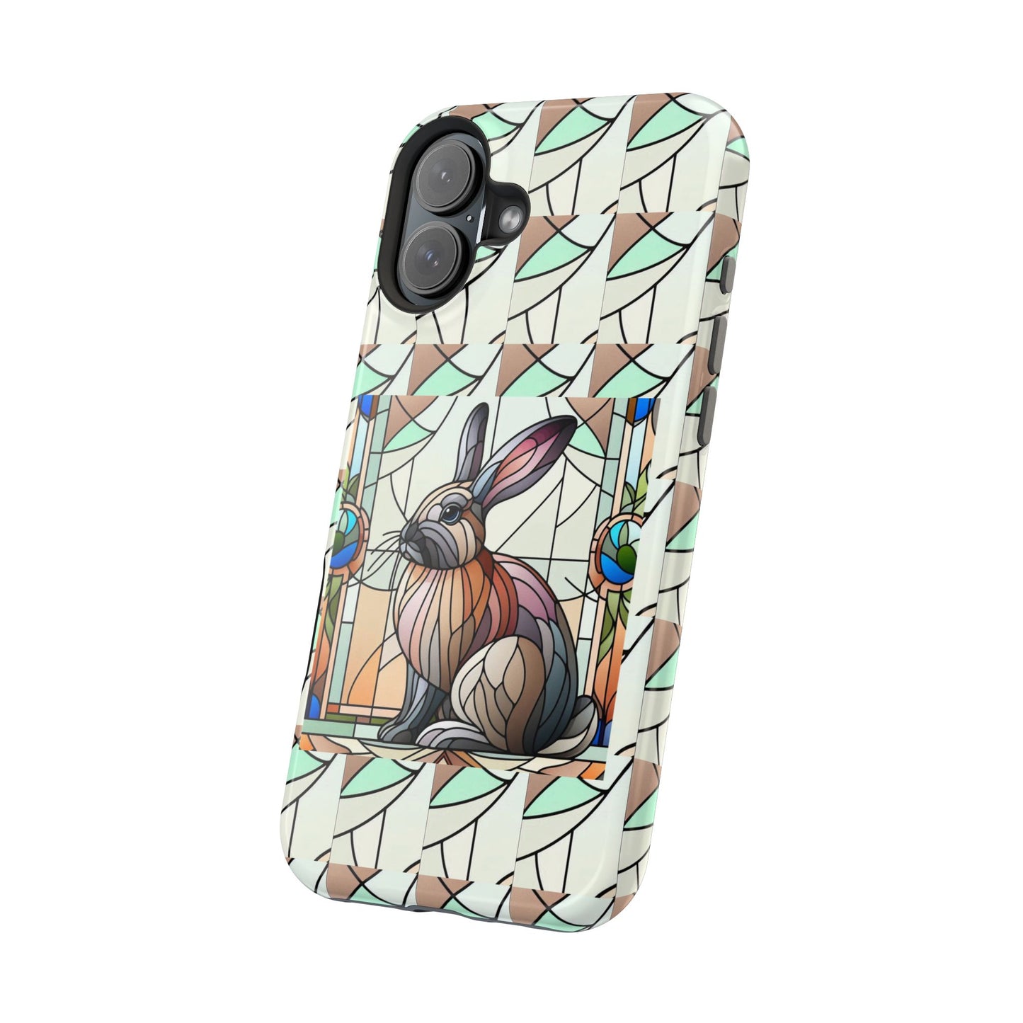 Flemish Giant Rabbit Animal Stained Glass Design Magnetic Tough Cases